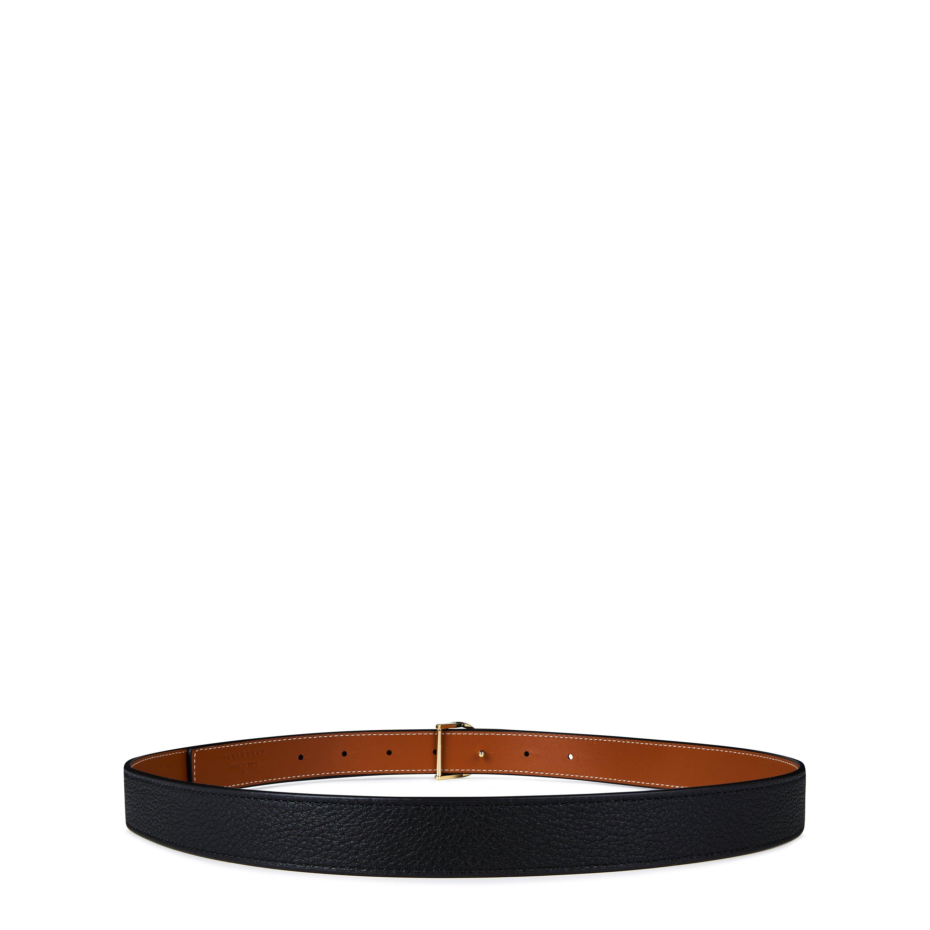 Black/Gold - Tory Burch - Tory Burch 1inch Logo Belt - 3