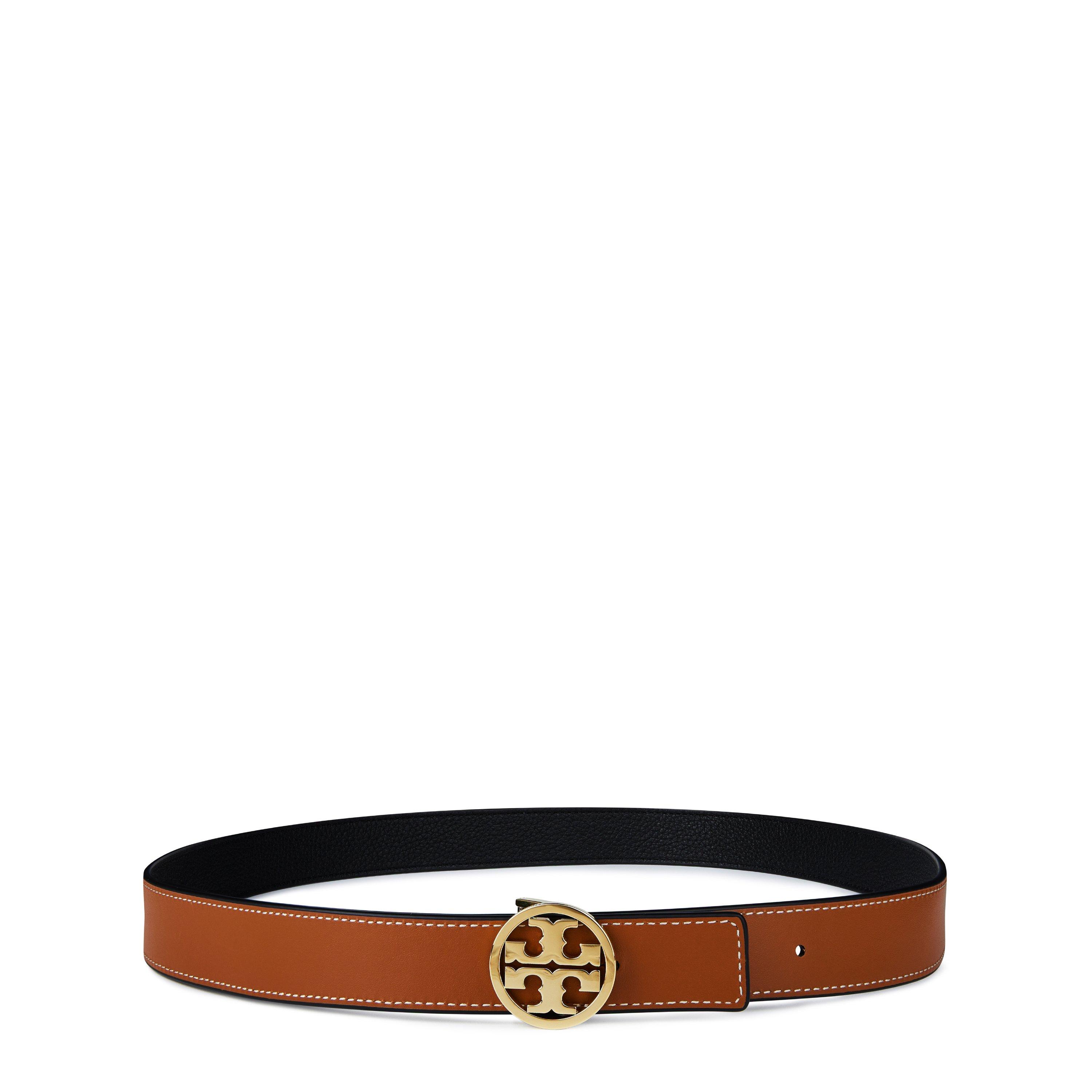 Black/Gold - Tory Burch - Tory Burch 1inch Logo Belt - 4