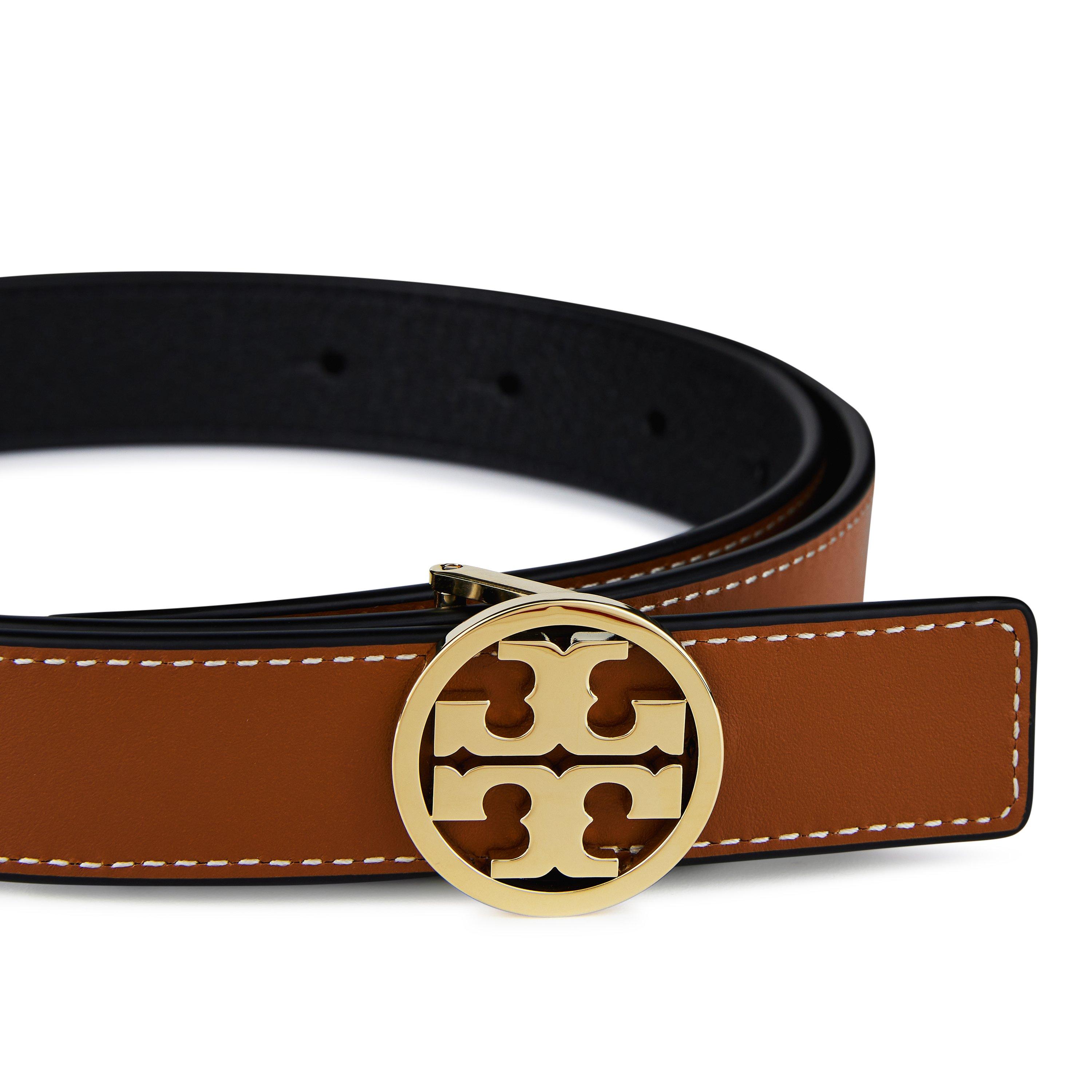 Black/Gold - Tory Burch - Tory Burch 1inch Logo Belt - 5