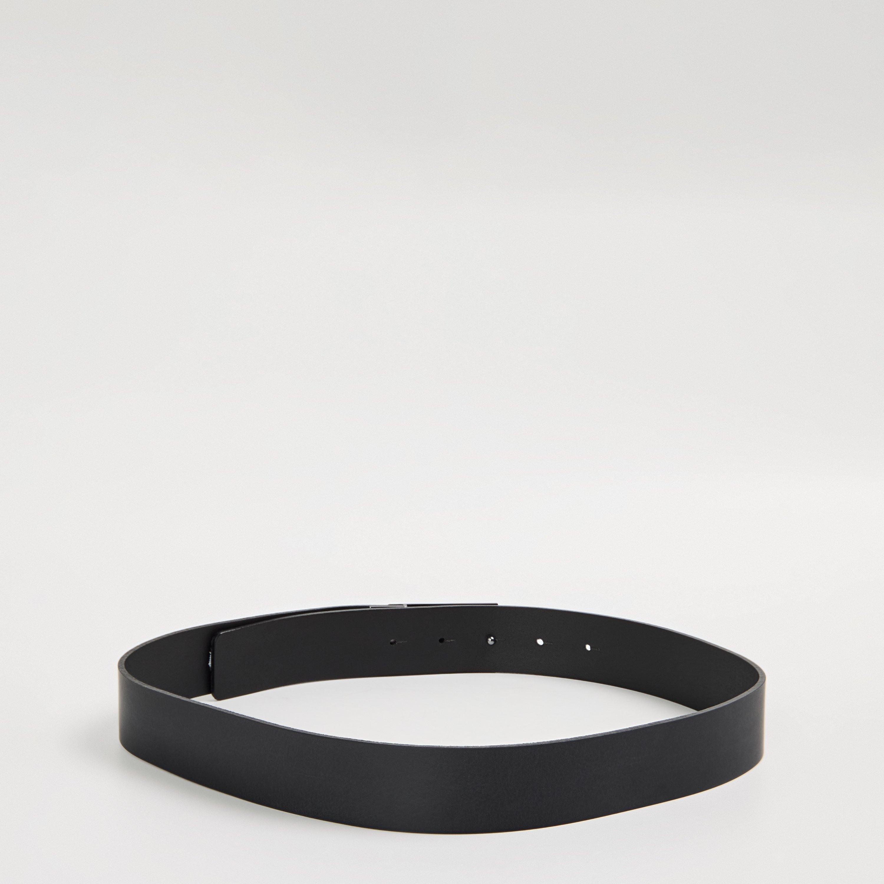 Black - Hugo - Men's Gand Leather Belt - 2