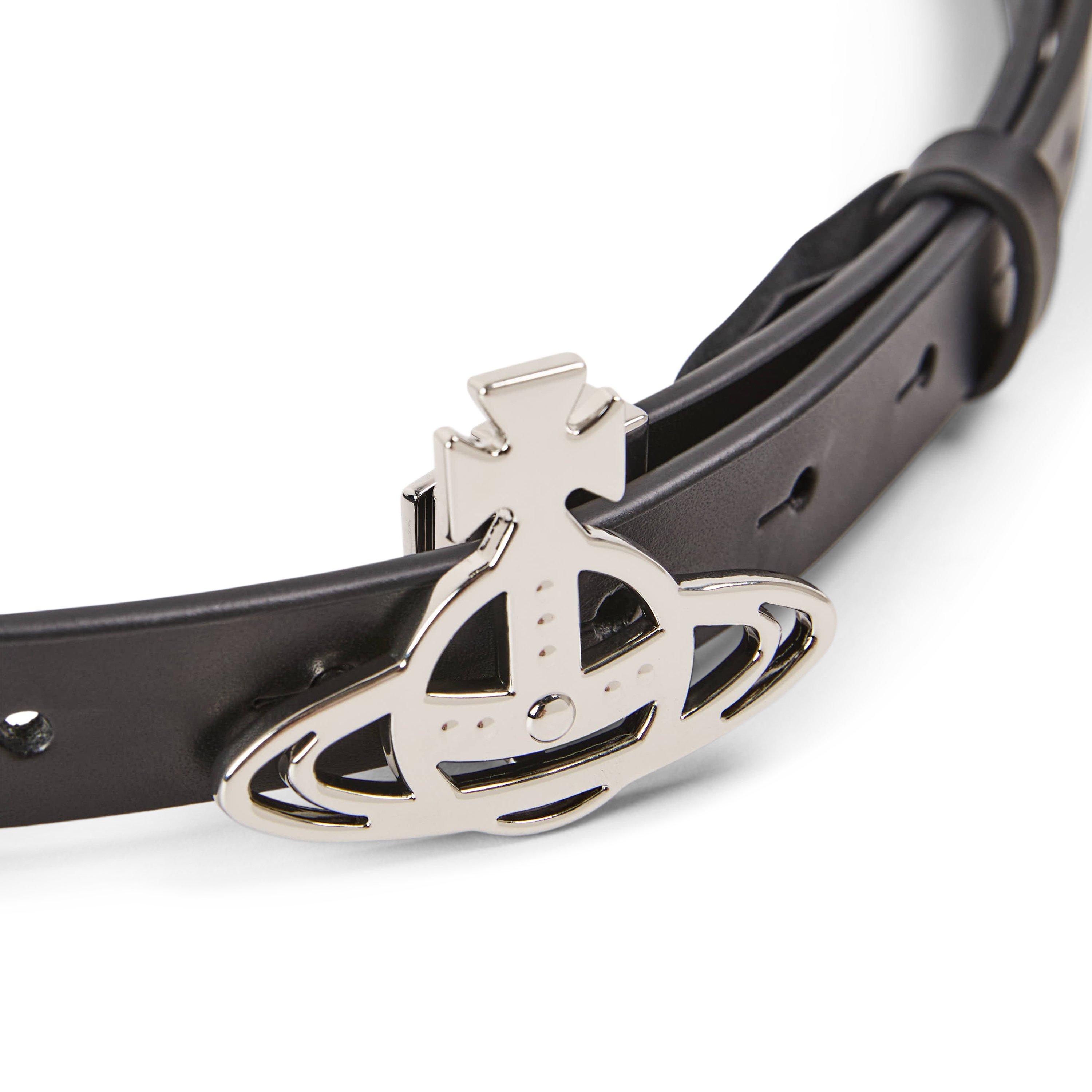 Silver/Black - Vivienne Westwood - Viv Line Orb Belt Sn64 - 3