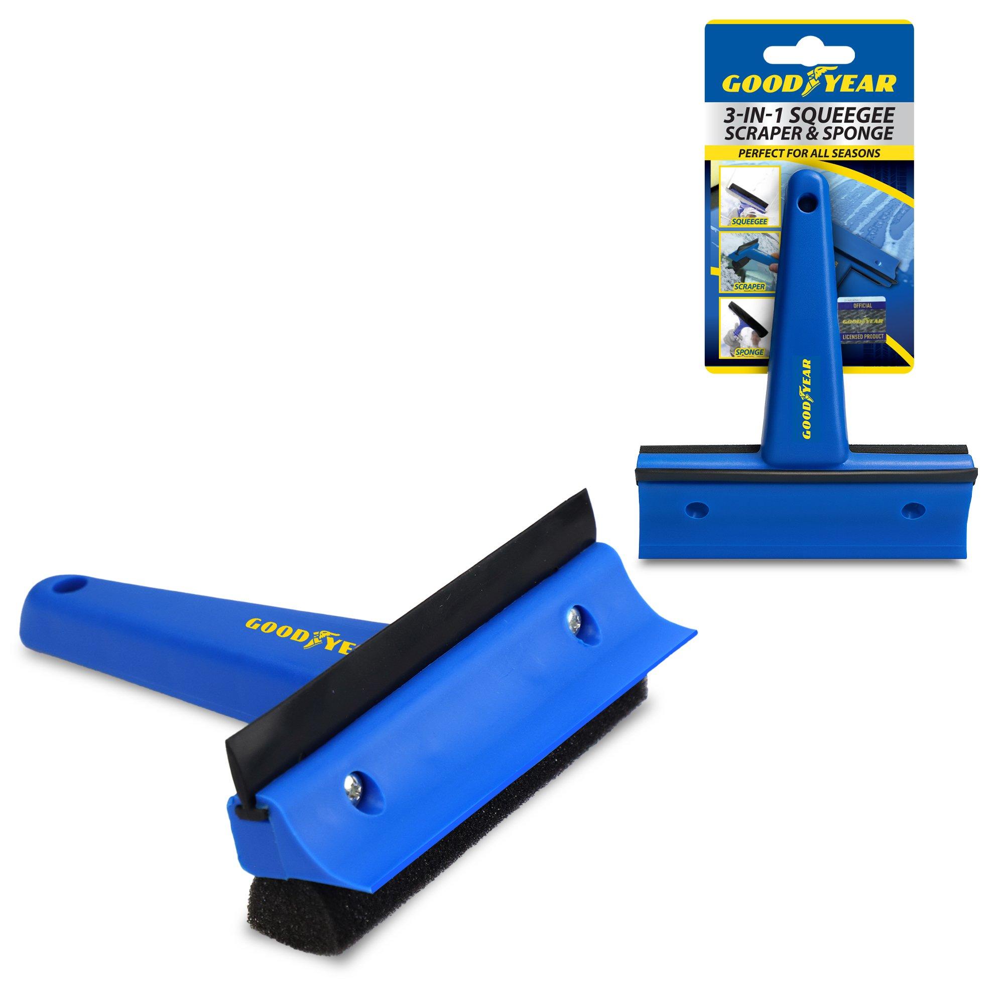 Bleu - Goodyear - Goodyear  3-in-1 Squeegee Scraper and Sponge - 2
