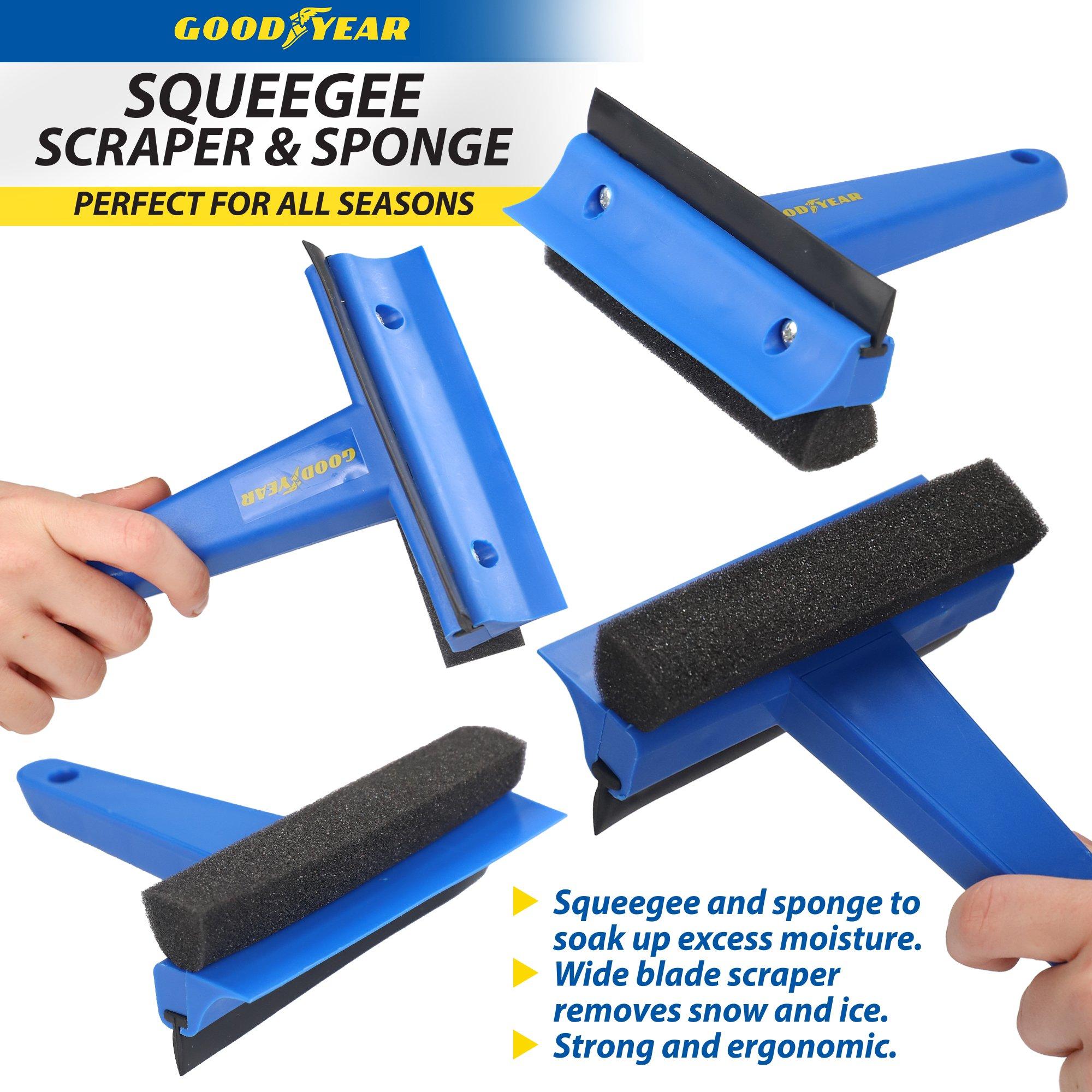 Bleu - Goodyear - Goodyear  3-in-1 Squeegee Scraper and Sponge - 4