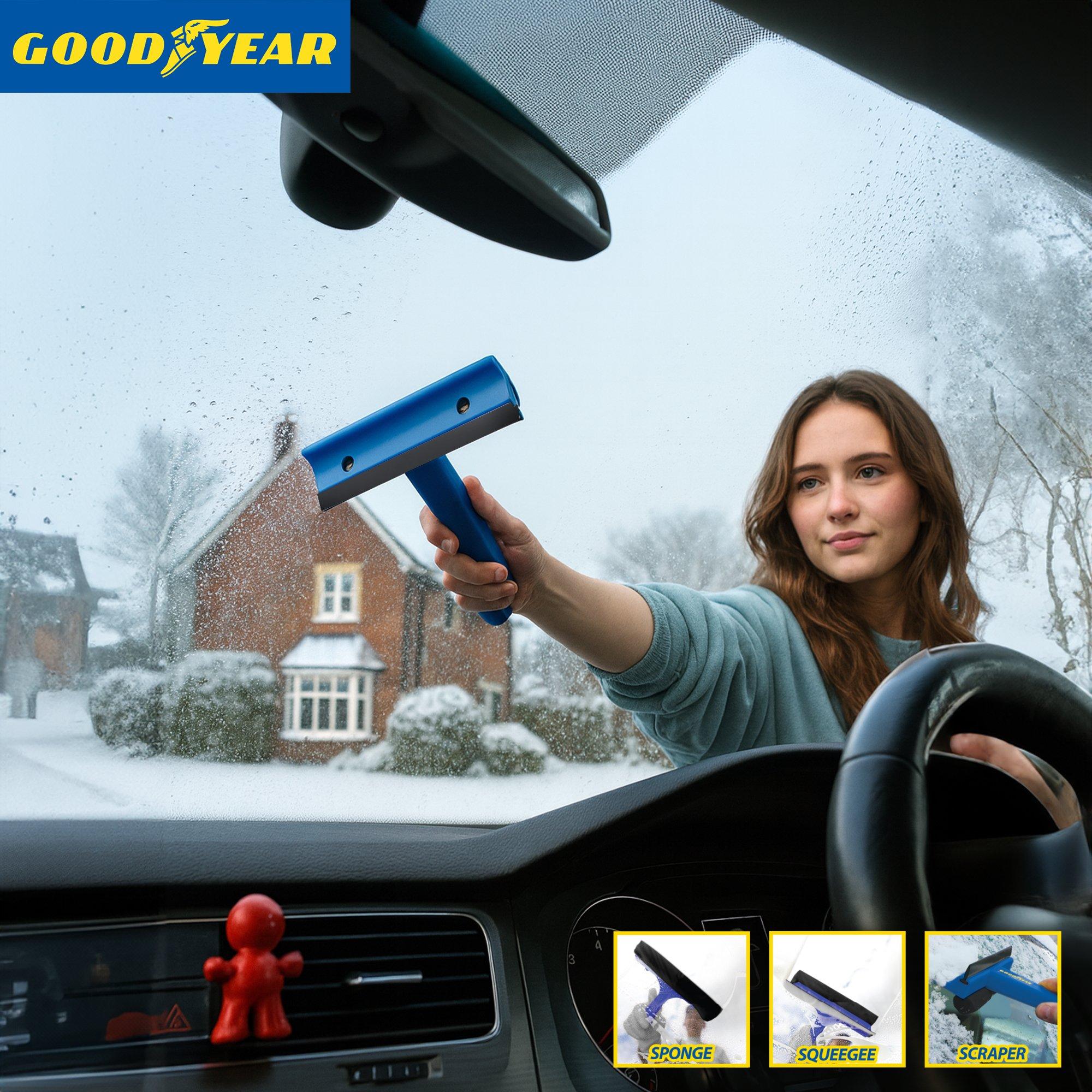 Bleu - Goodyear - Goodyear  3-in-1 Squeegee Scraper and Sponge - 6