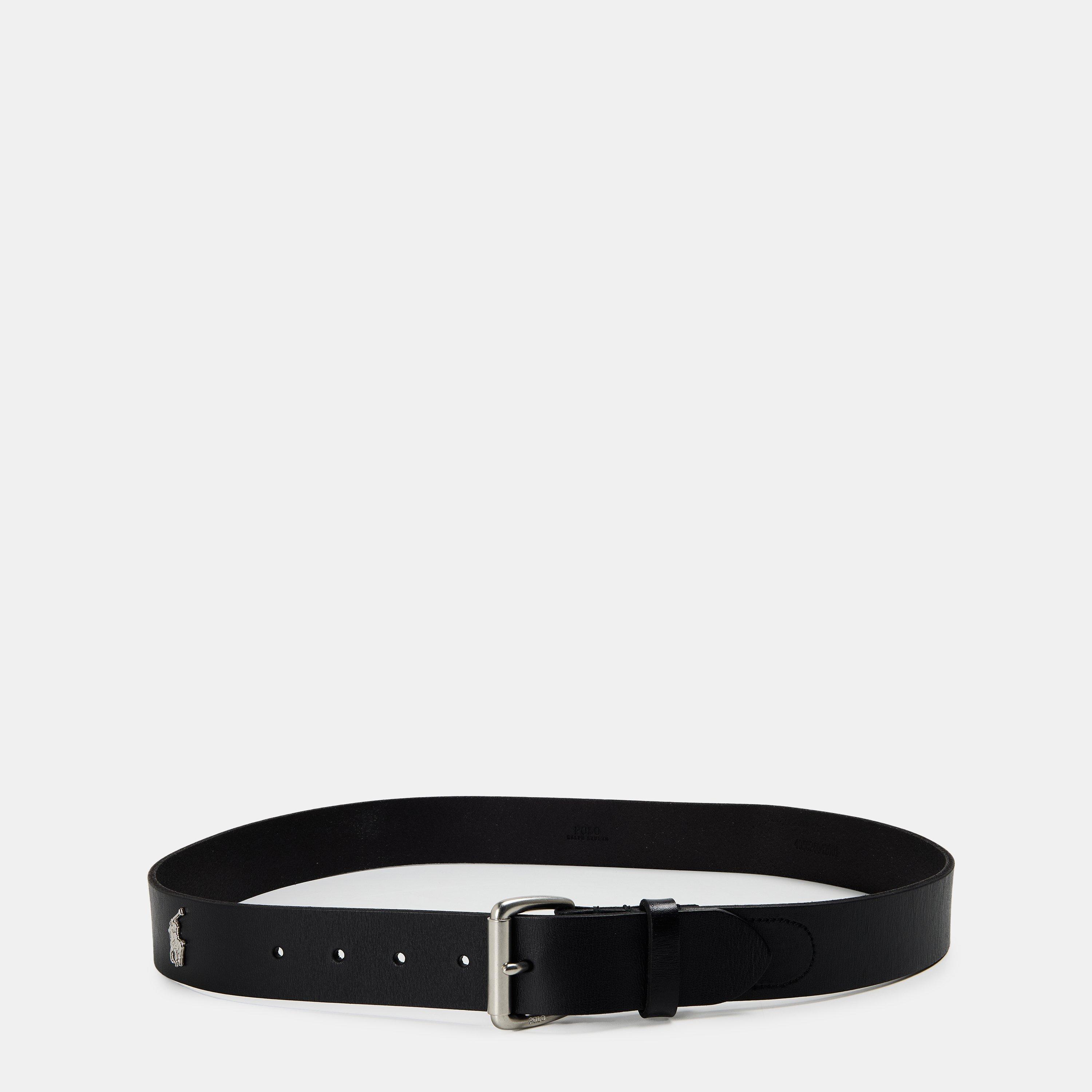 Ralph Lauren Men's Leather Belt - Black - Size W32