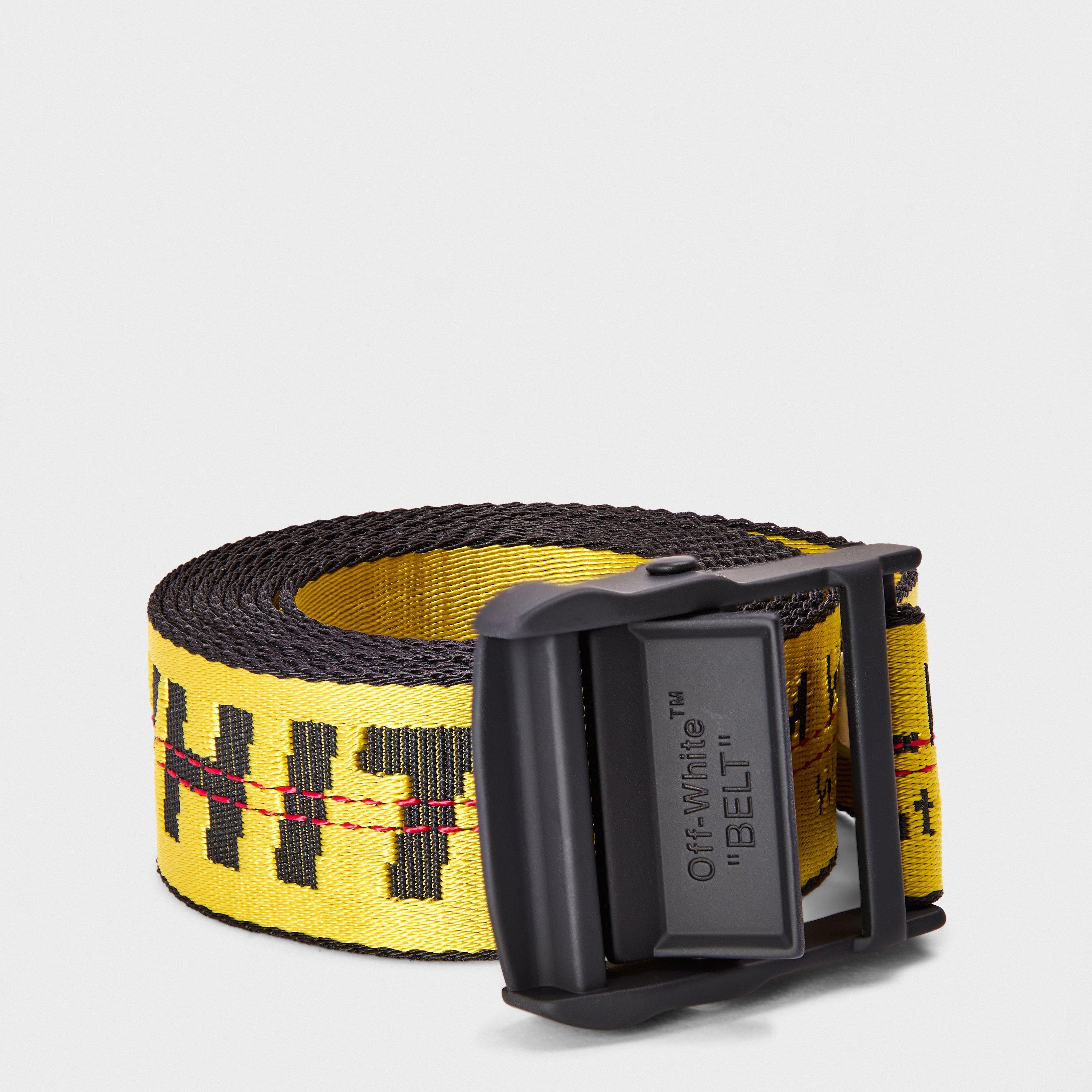 Yellow/Black - Off White - Men's Fabric Belt - 3