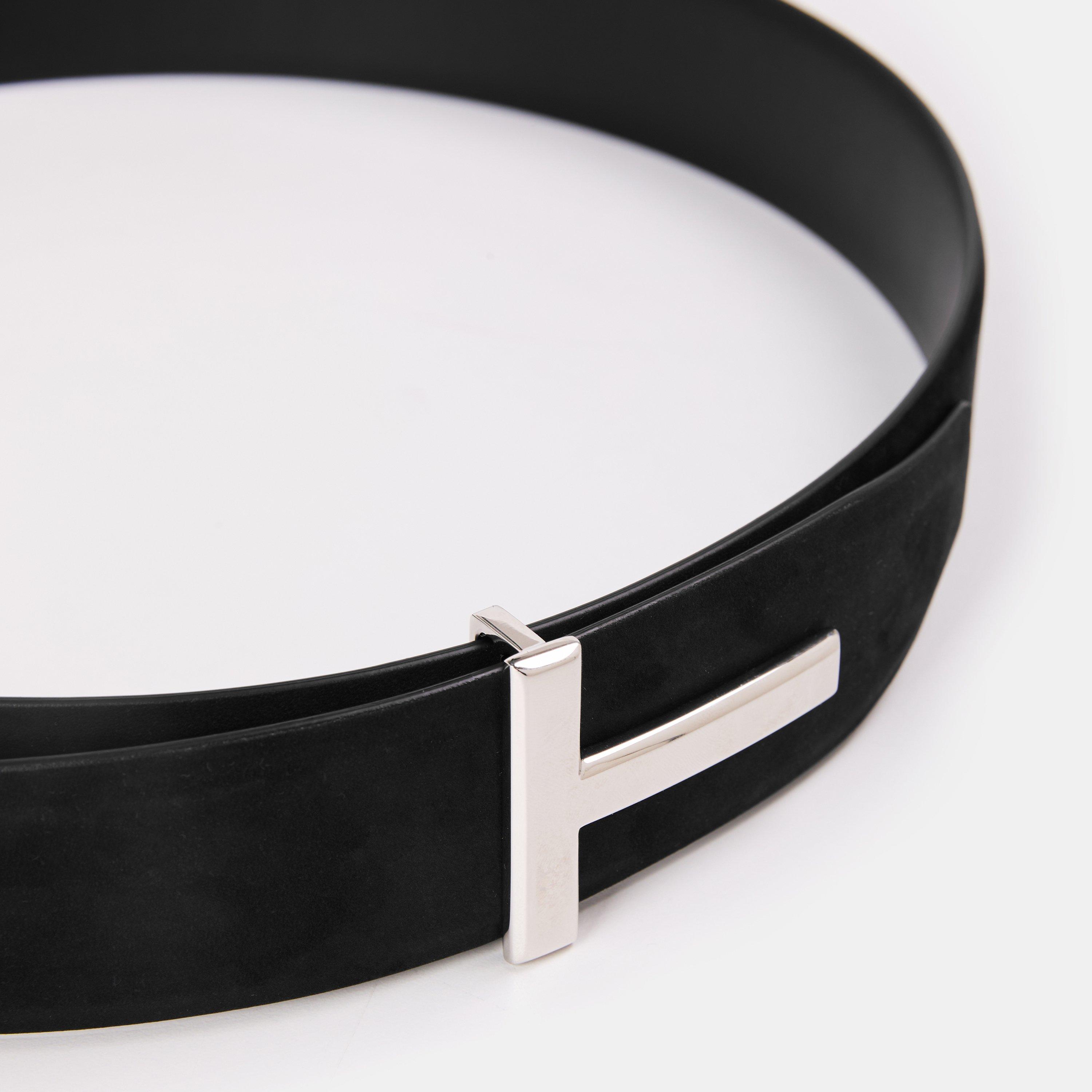 Black - Tom Ford - Men's Leather Belt - 4