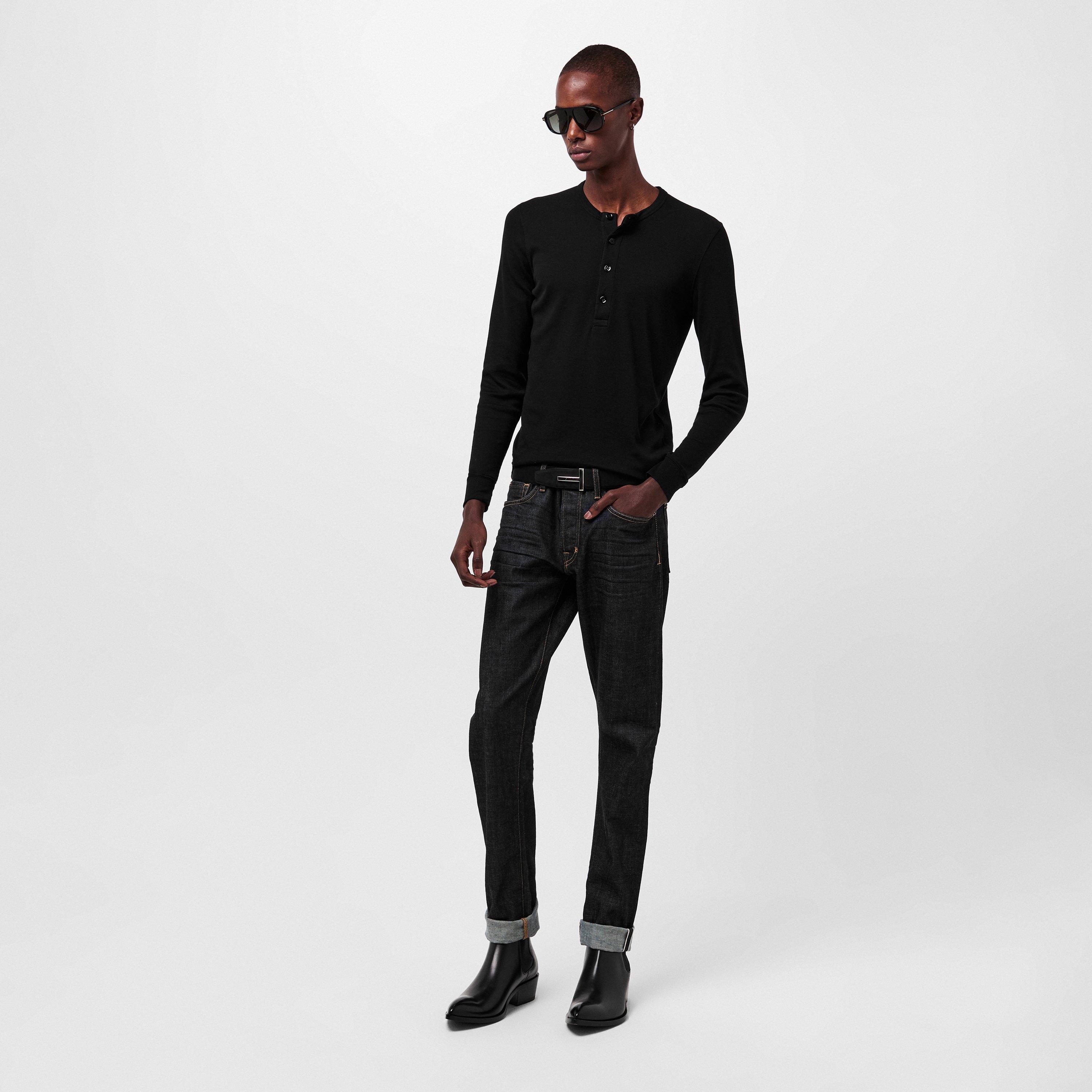 Black - Tom Ford - Men's Leather Belt - 5