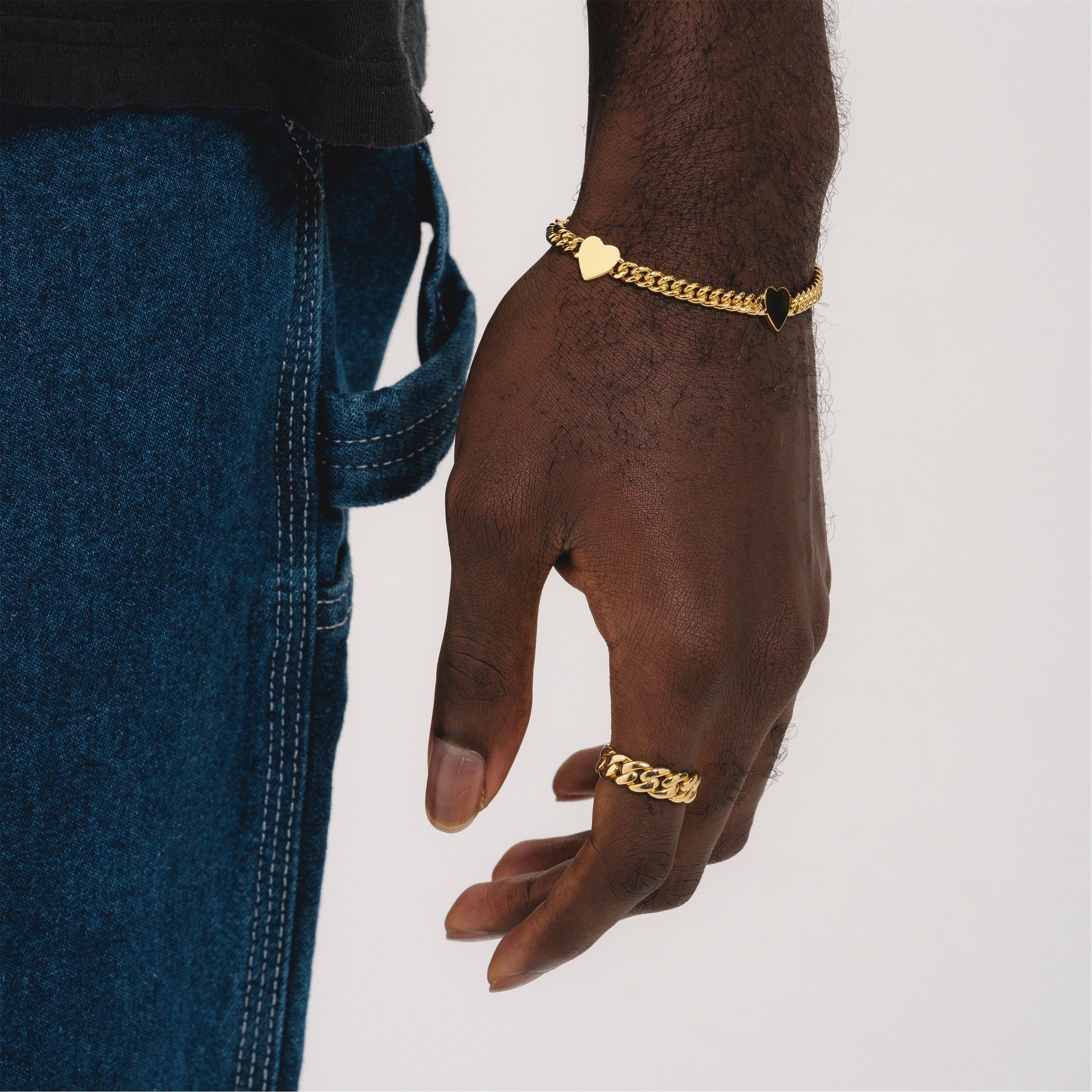 Sterling Gold - Common Lines - Cuban Link Ring - 2