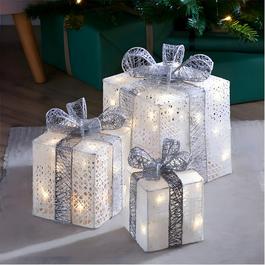 The Spirit Of Christmas 3Pc LED Parcels 54 White One Size