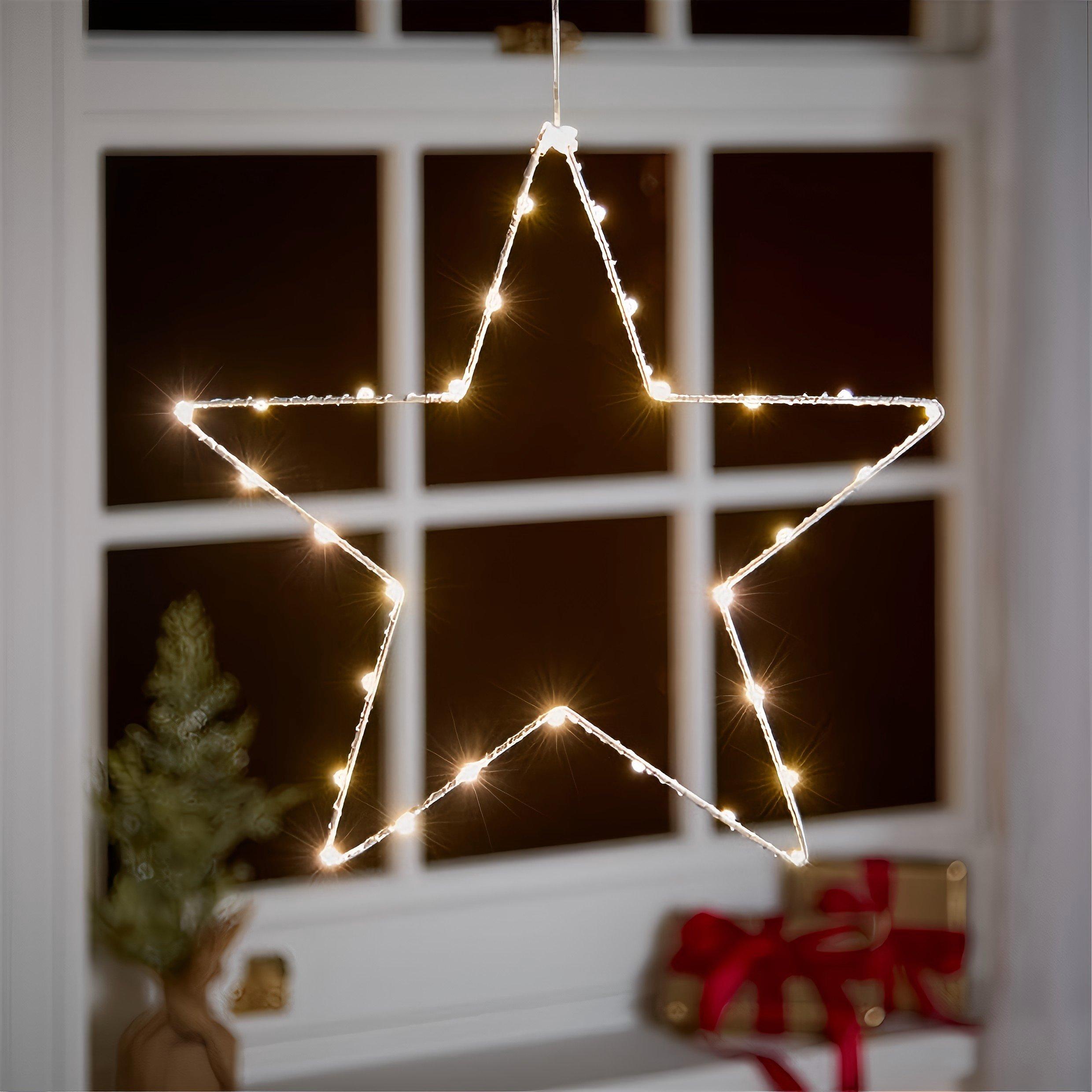 Hvid - The Spirit Of Christmas - 30CM Hang Star 54 White One Size - 1
