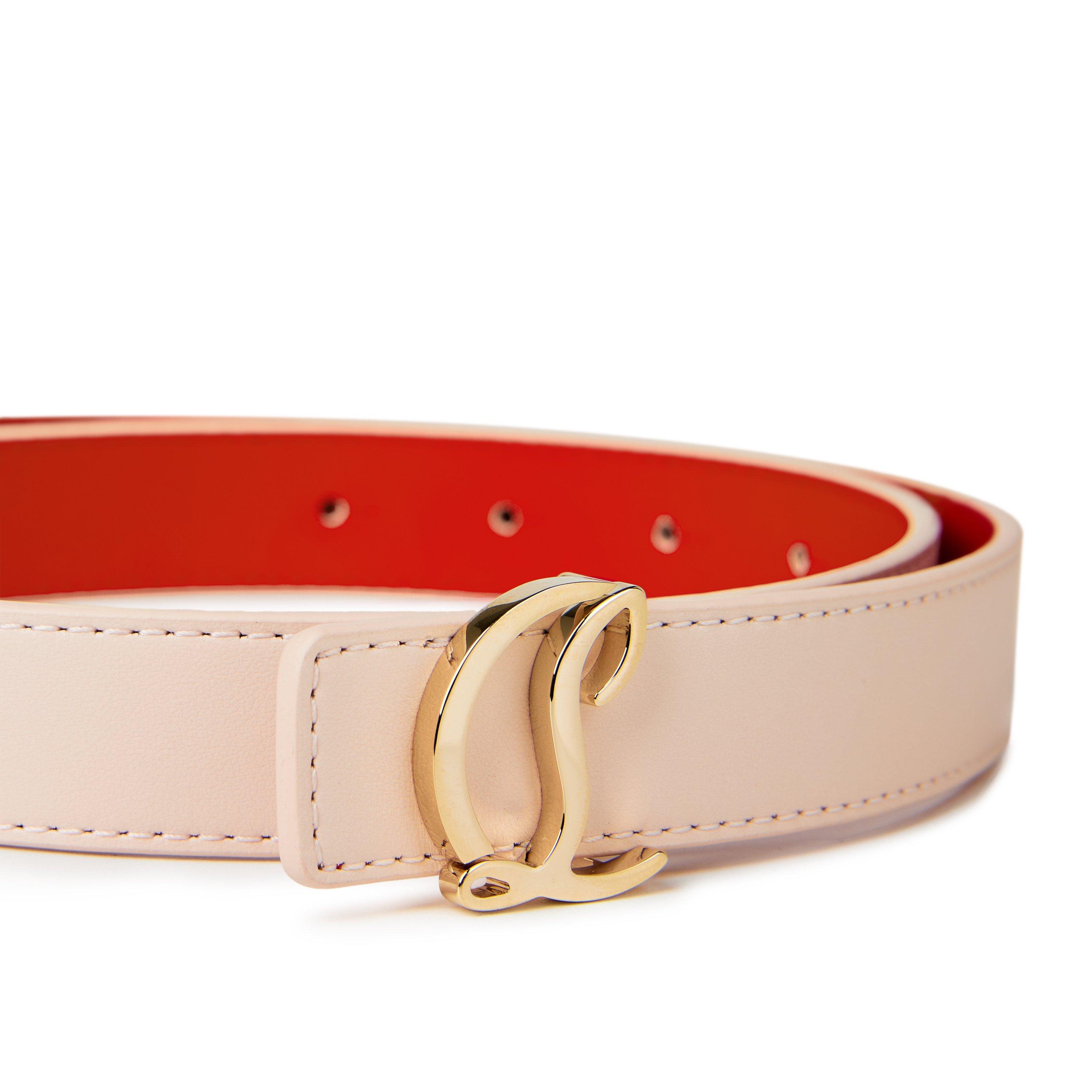 Leche/Gold - Christian Louboutin - CL Logo Belt - 4