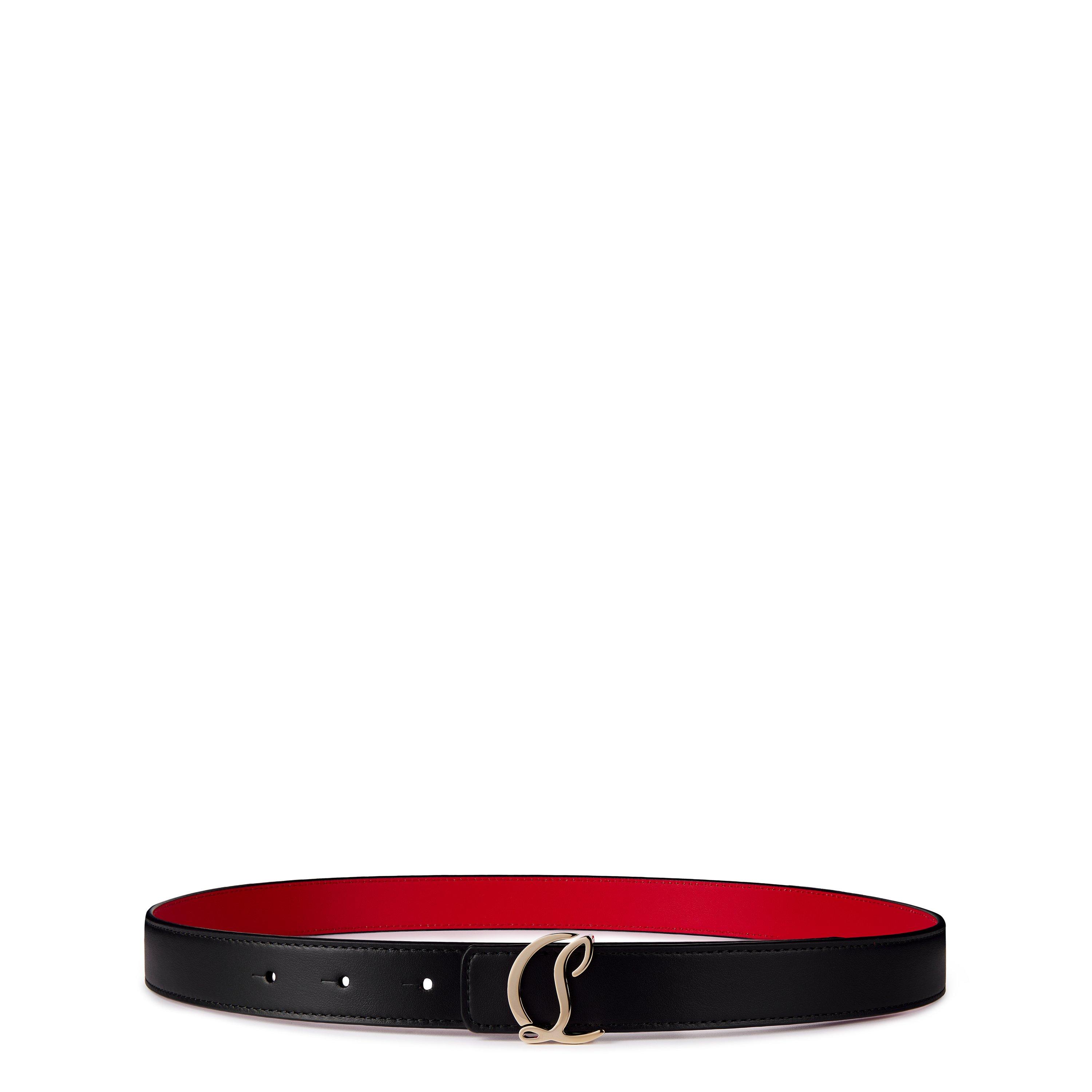 Black/Gold - Christian Louboutin - CL Logo Belt - 1