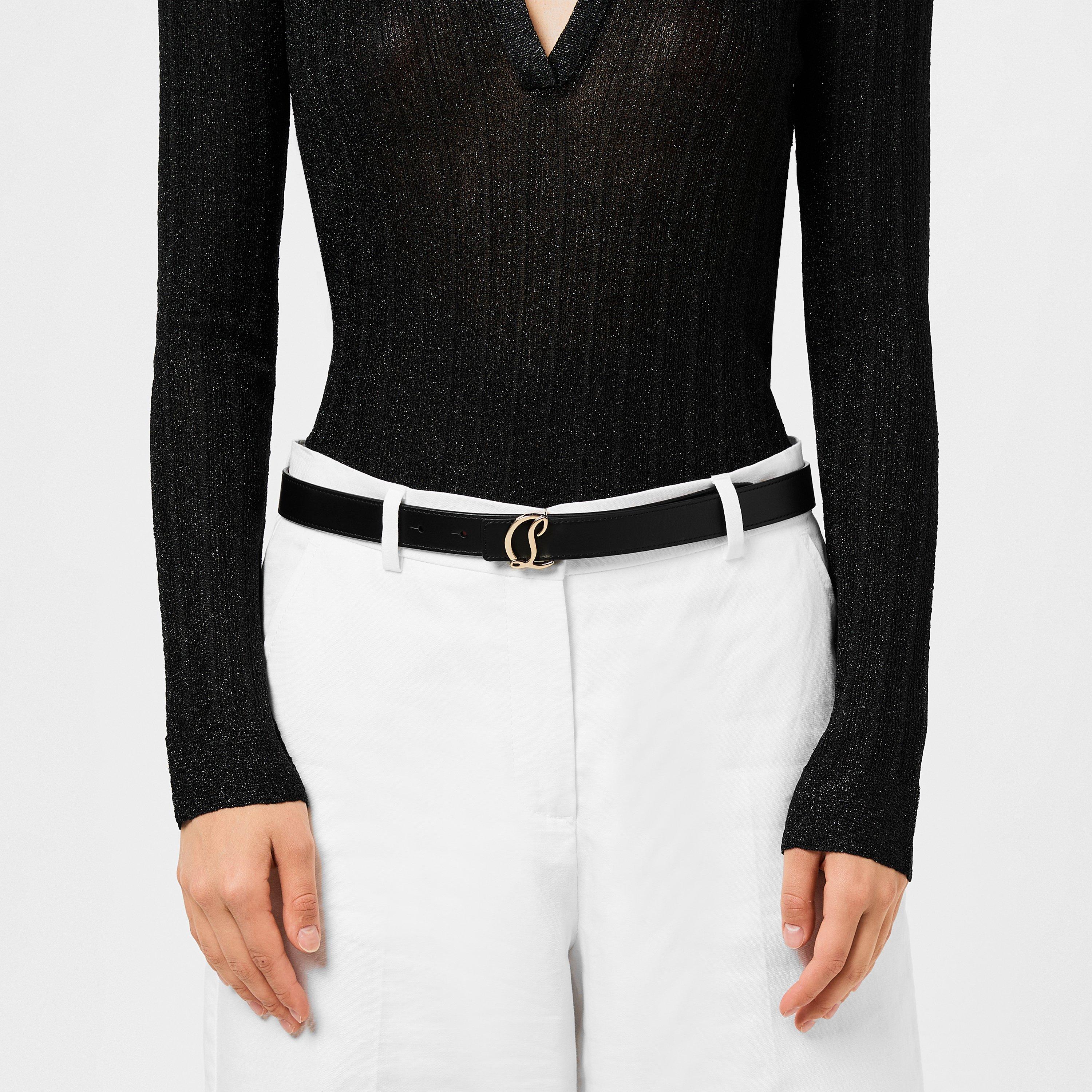 Black/Gold - Christian Louboutin - CL Logo Belt - 3