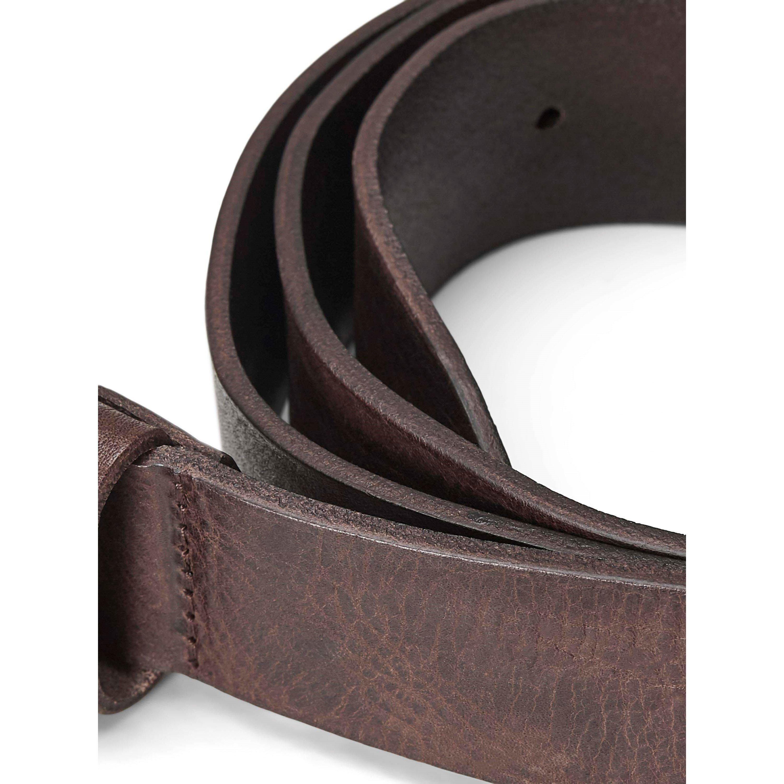 Black Coffee - Jack and Jones - Men's Victor Leather Belt - 2
