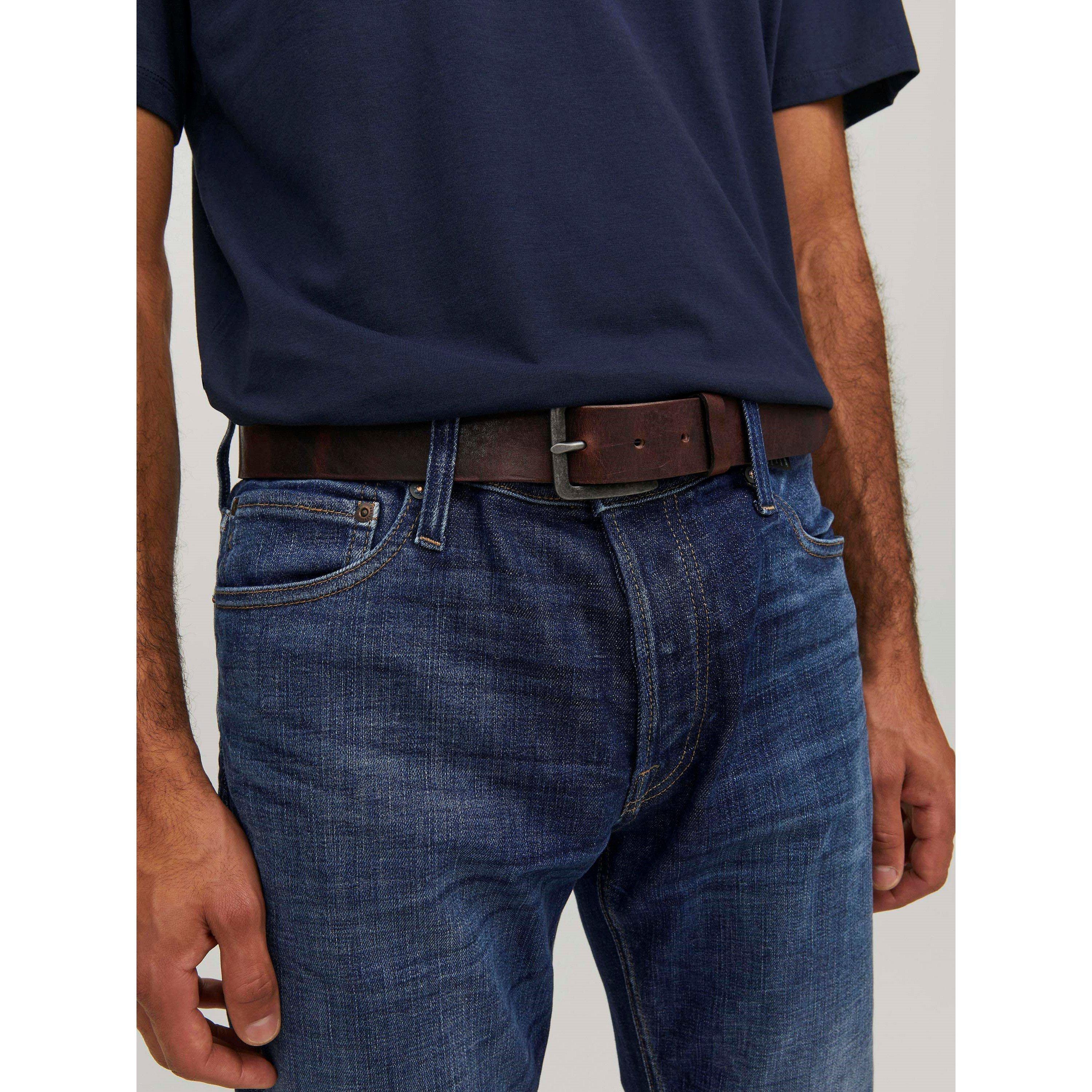 Black Coffee - Jack and Jones - Men's Victor Leather Belt - 3