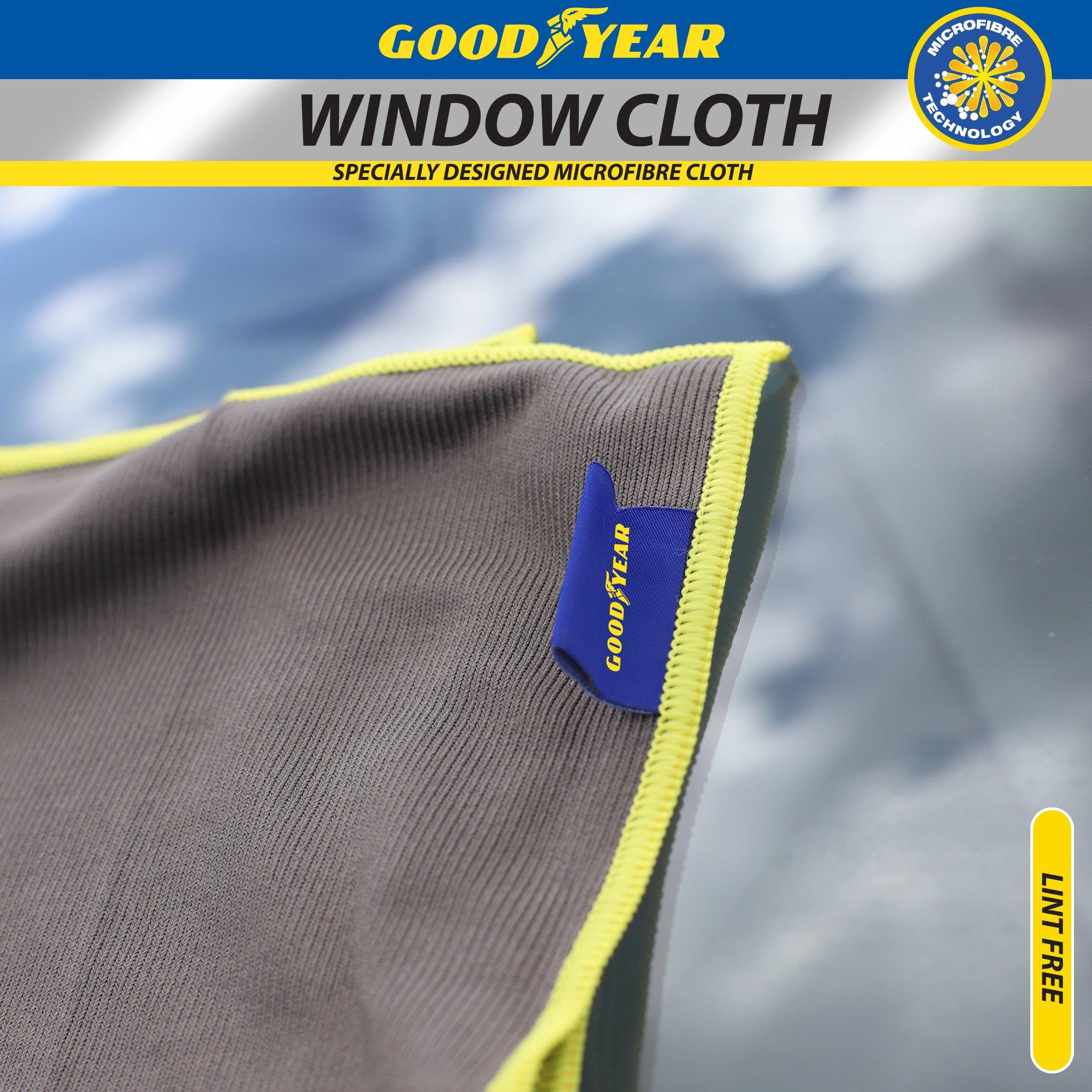 Grey - Goodyear - Goodyear Microfibre Window Cloth - 40cm x 40cm - 3