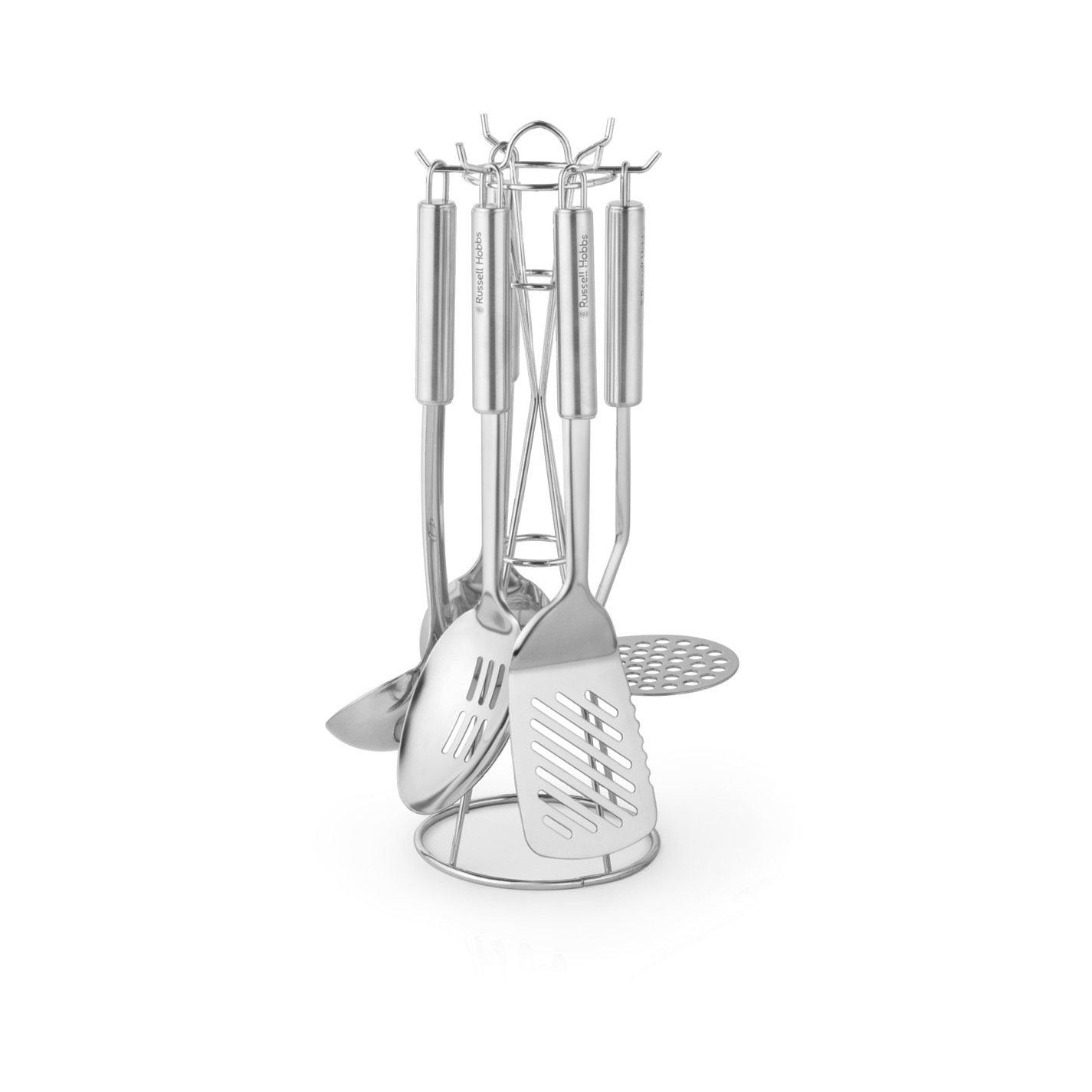 Russell Hobbs 6 Piece Stainless Steel Kitchen Utensil Set With Stand - Image 5