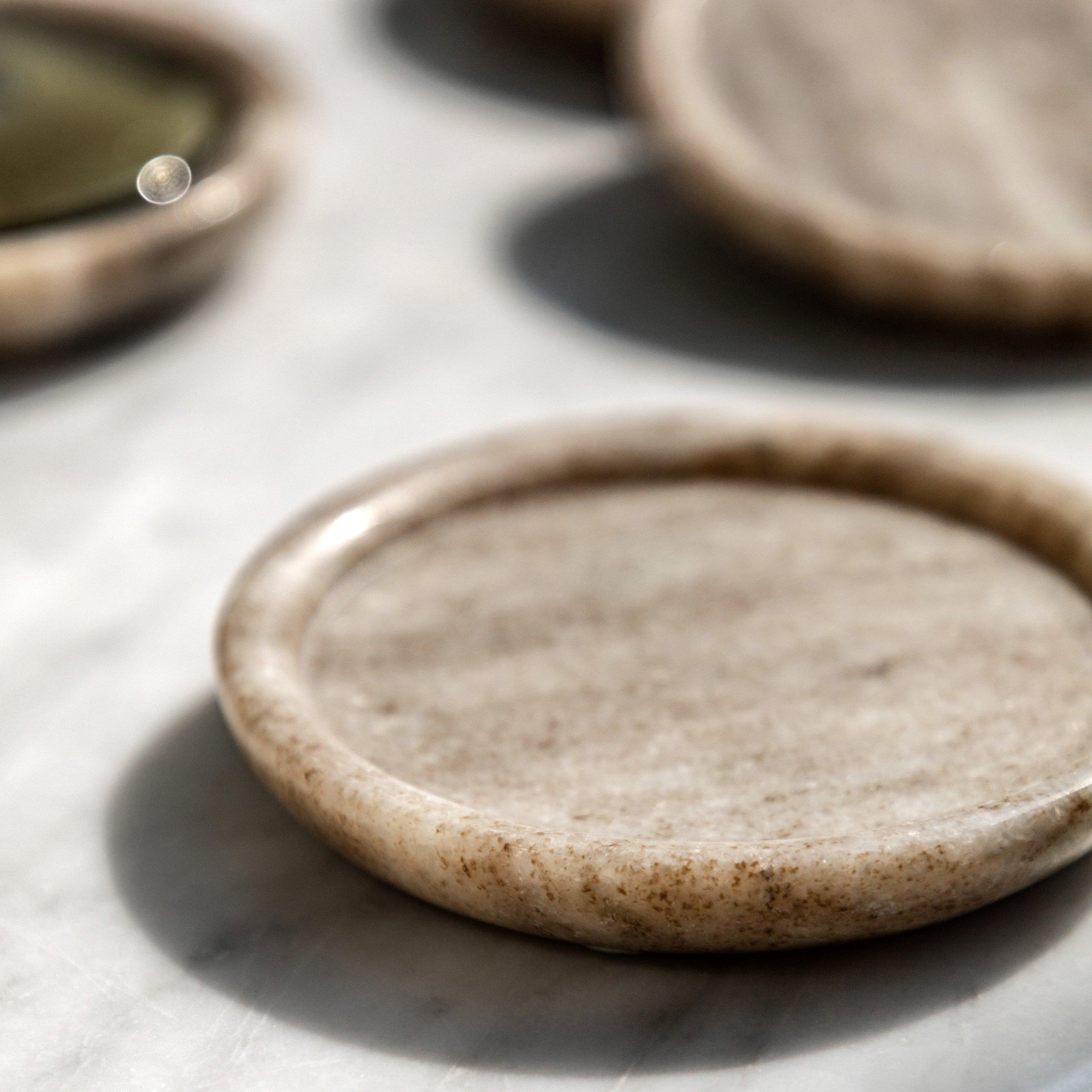 Beige Marble - Gallery - Novi Round Coasters S/4 Beige Marble - 2