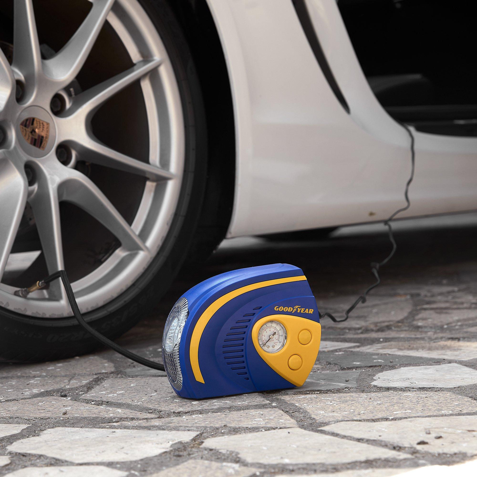 Plava i žuta - Goodyear - 12V 100PSI Air Compressor - 4