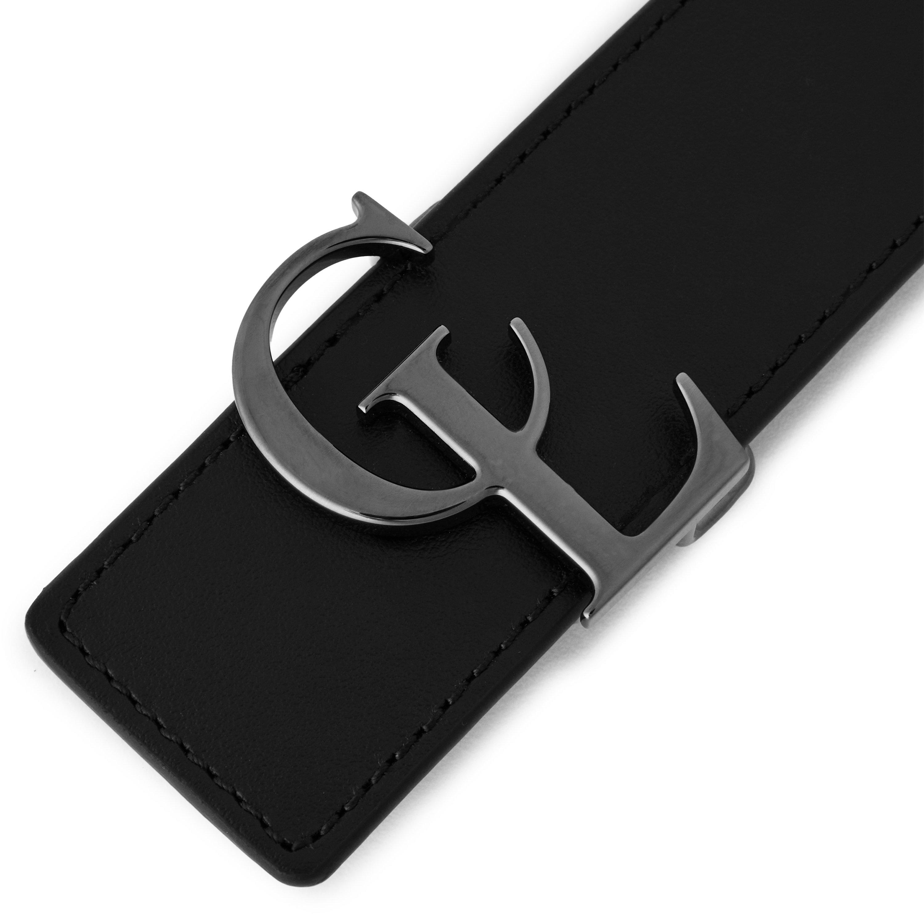 Black Café Gun - Christian Louboutin - Chr CL Rev Belt 35MM Sn64 - 3