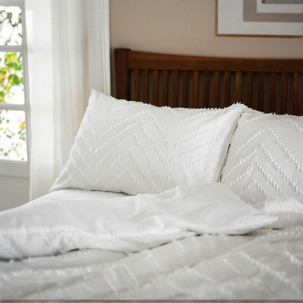 White - Deyongs - ZigZag Duvet Cover Sets - 2