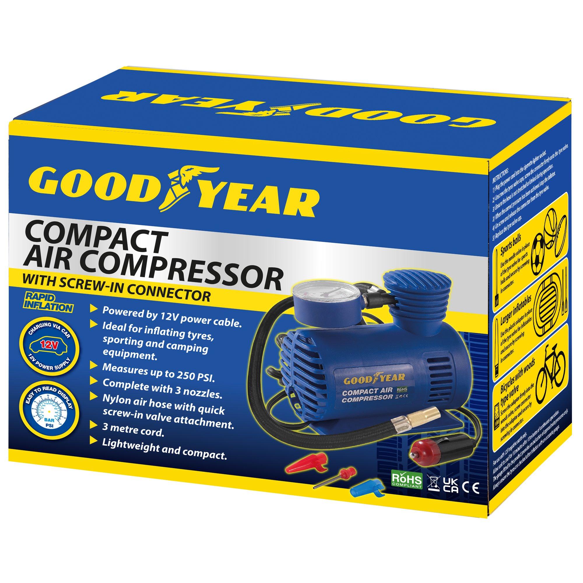 Bleu - Goodyear - Compact Air Compressor - 2