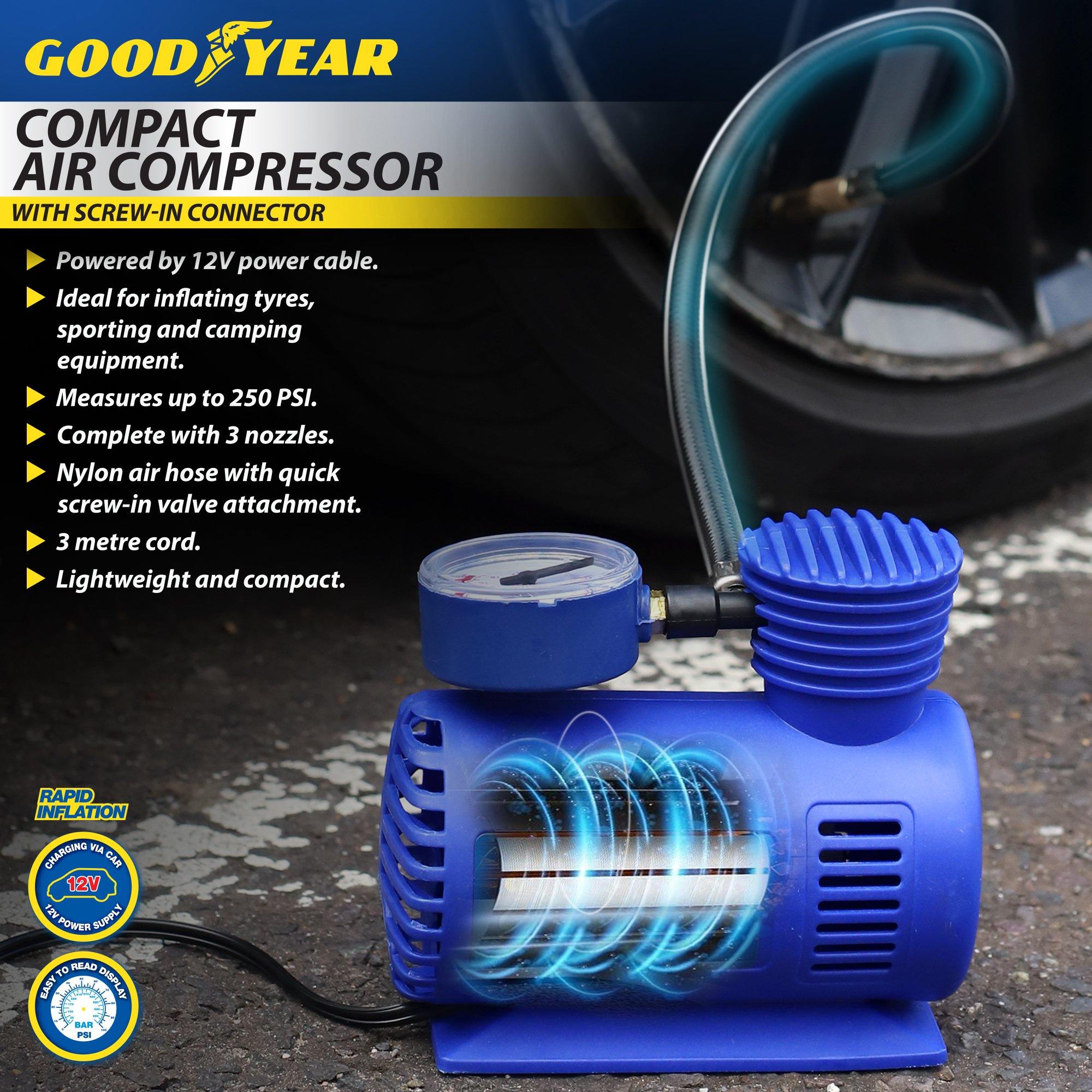 Bleu - Goodyear - Compact Air Compressor - 3