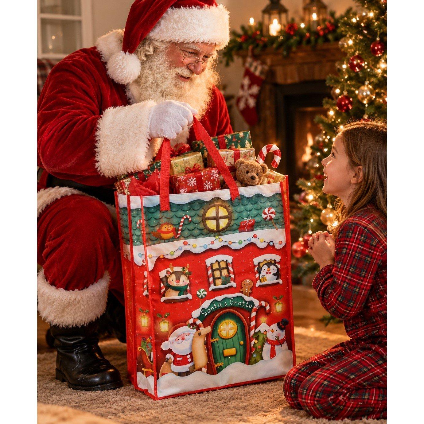 Xmas - North Pole - XL Woven Gift Bag for life - 4