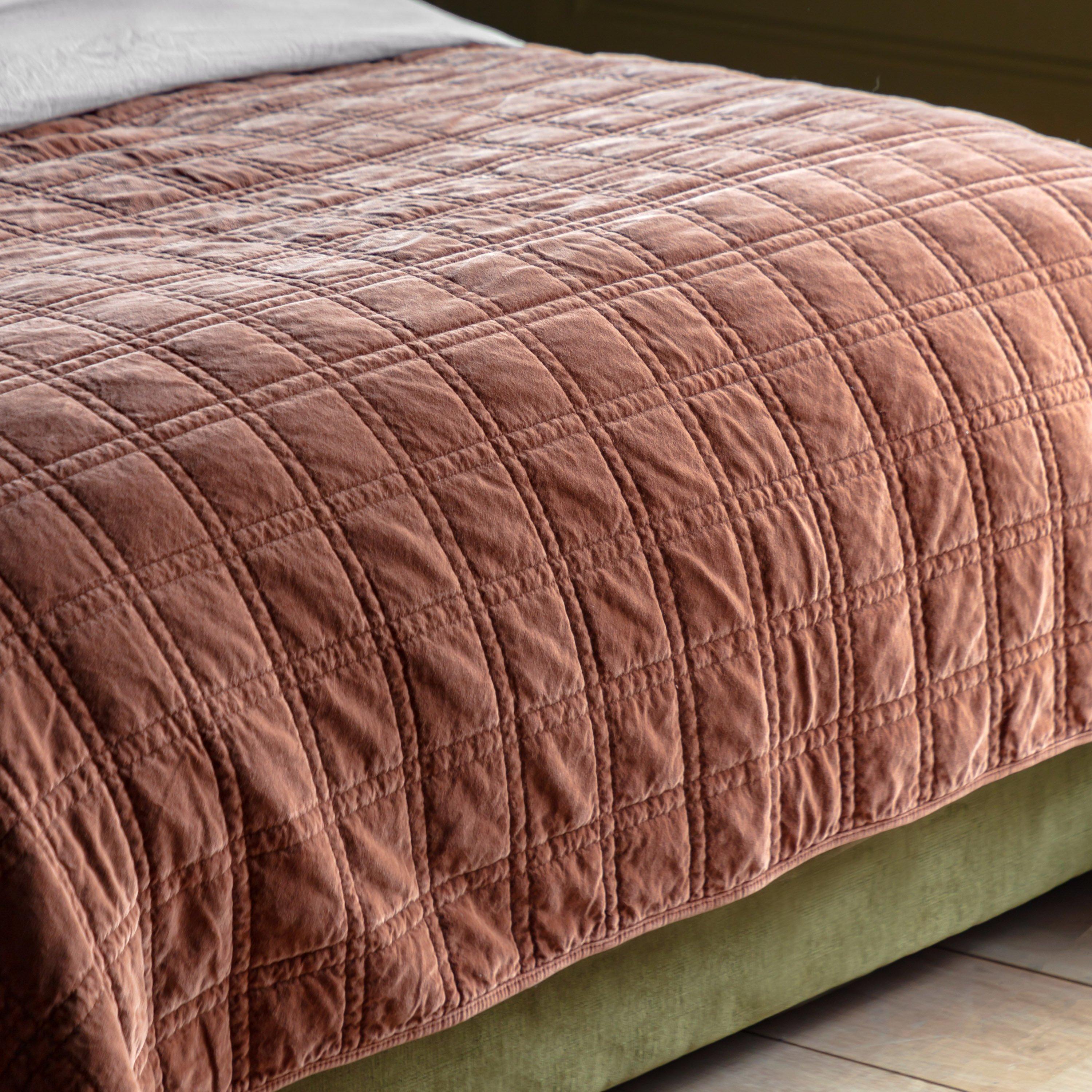 2200x2400mm - Gallery - Cotton Velvet Quilted Bedspread - 2