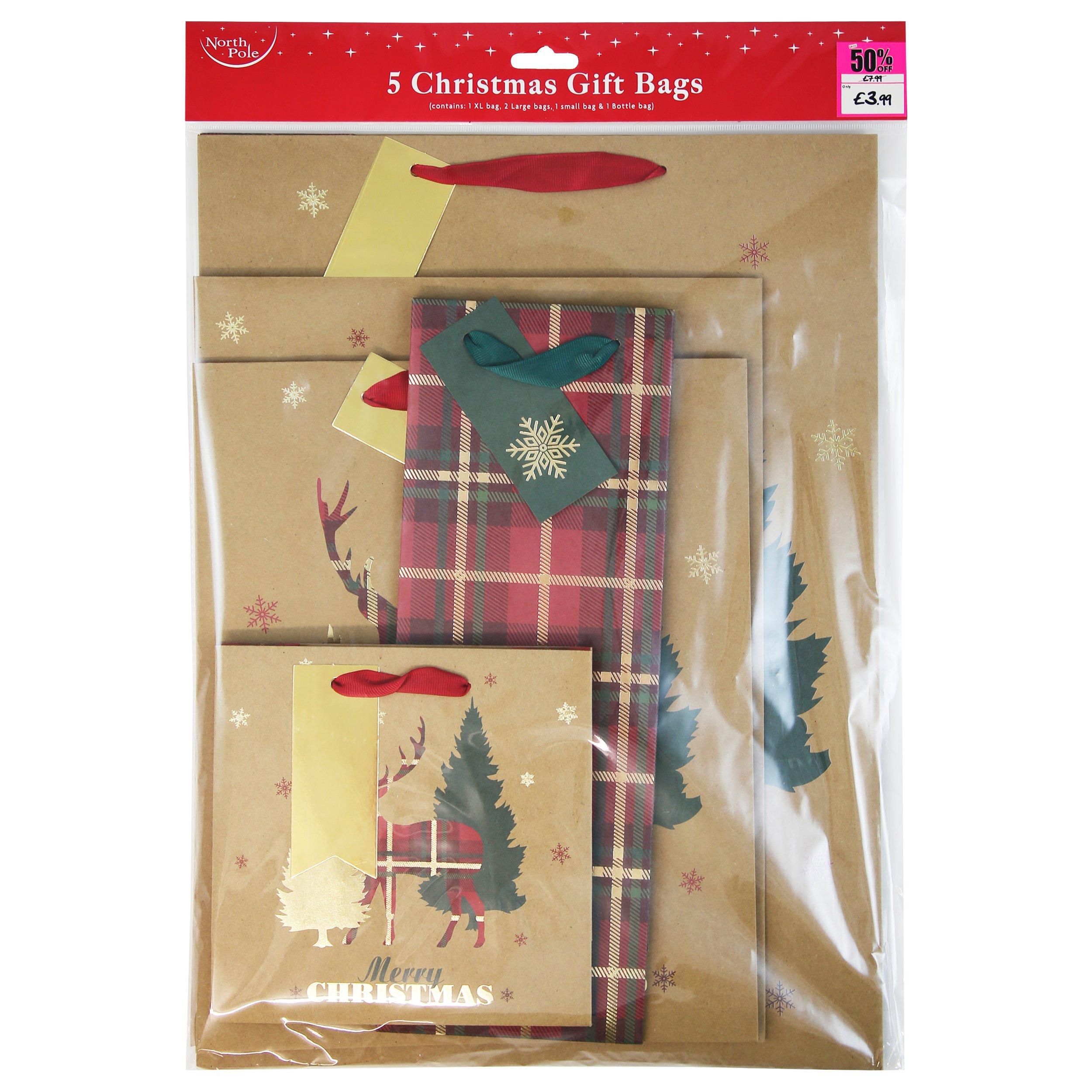 Stag Tartan - North Pole - Adults Toy Sack Gift Bags - 1