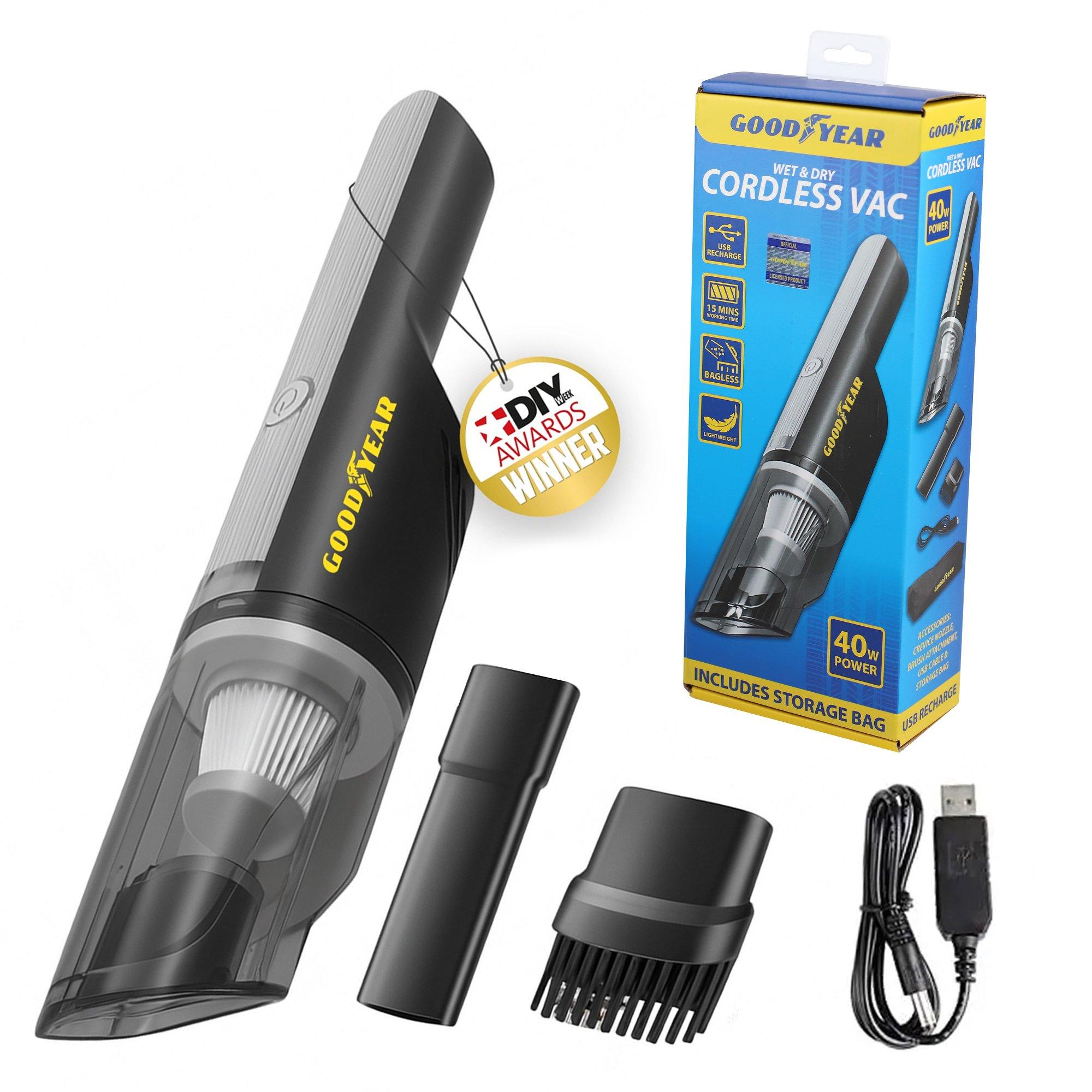 Goodyear  Cordless Wet And Dry Vacuum Cleaner - Black