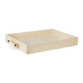 AERIN Classic Shagreen Serving Tray - Cream