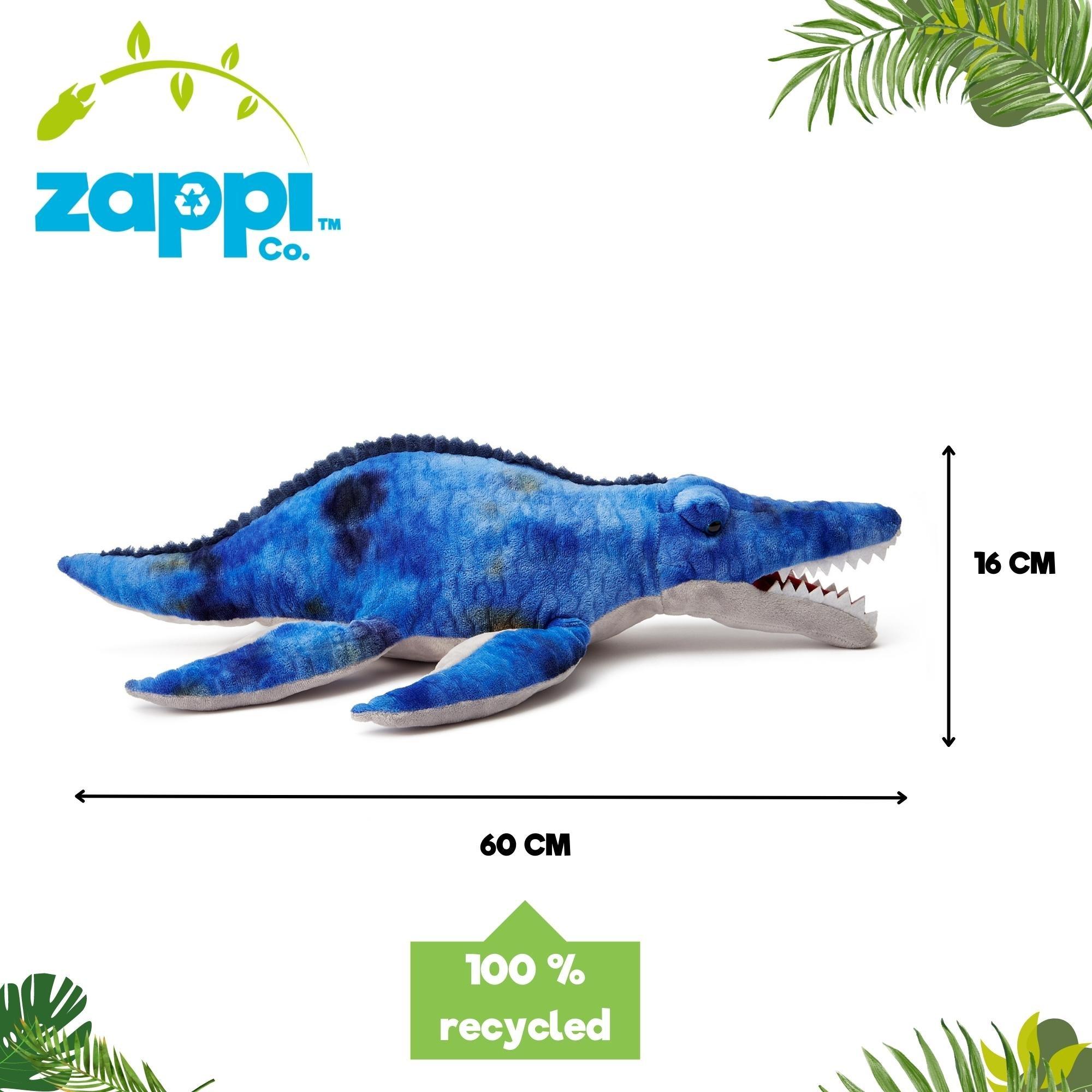 Blu - Zappi Co - Zappi Co Mosasaurus Soft Toy 60 cm ECO - 5