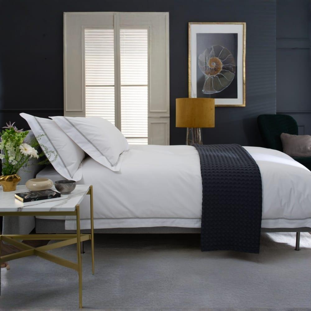 Silver - The Lyndon Company - Hampstead Percale Cotton Duvet Set - 3