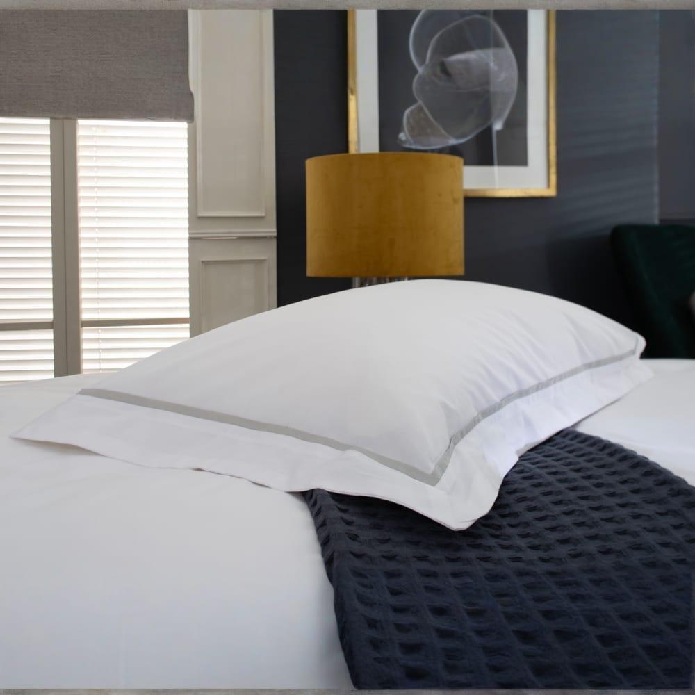 Silver - The Lyndon Company - Hampstead Percale Cotton Duvet Set - 4