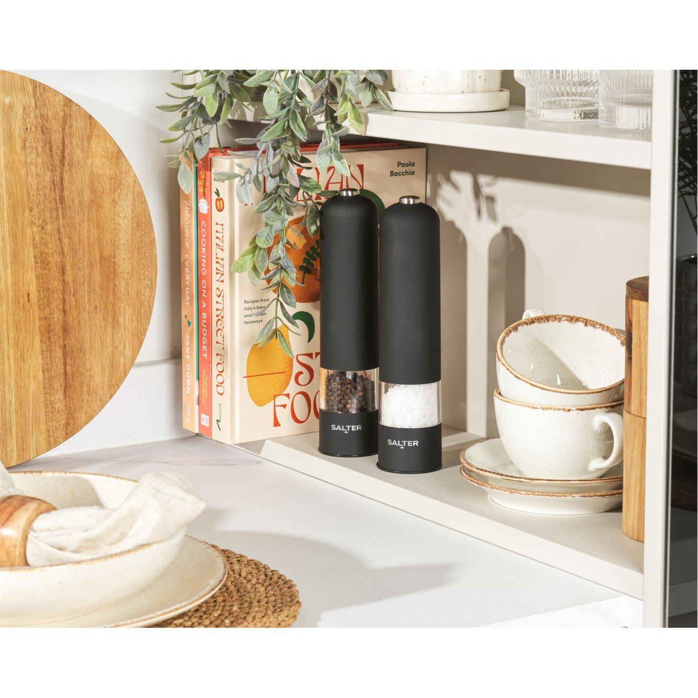 Black - Salter - Electronic Salt & Pepper Mills - Matt Black - 5