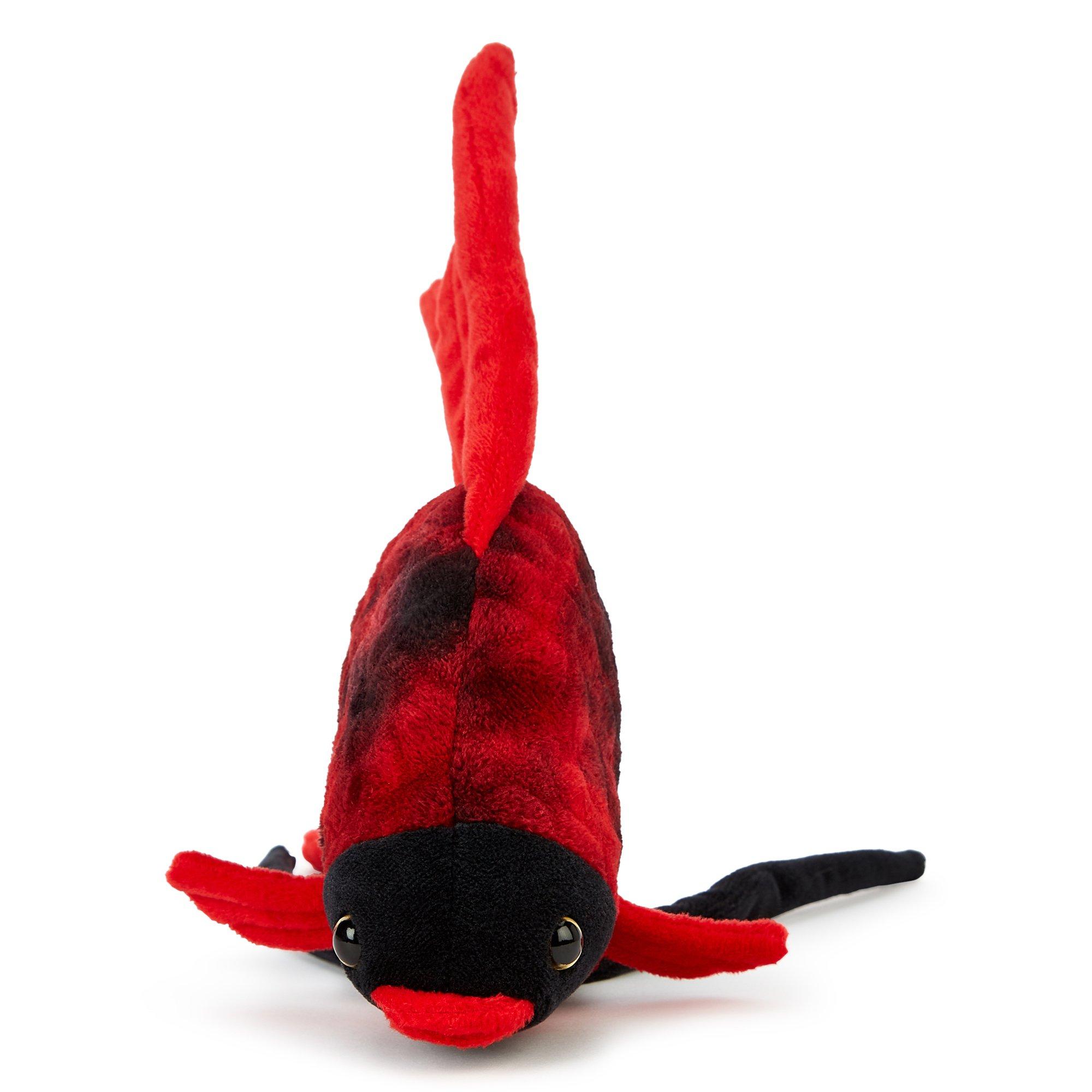 Red - Zappi Co - Zappi Co Tropical Fish Black & Red Soft Toy 27 cm - 2