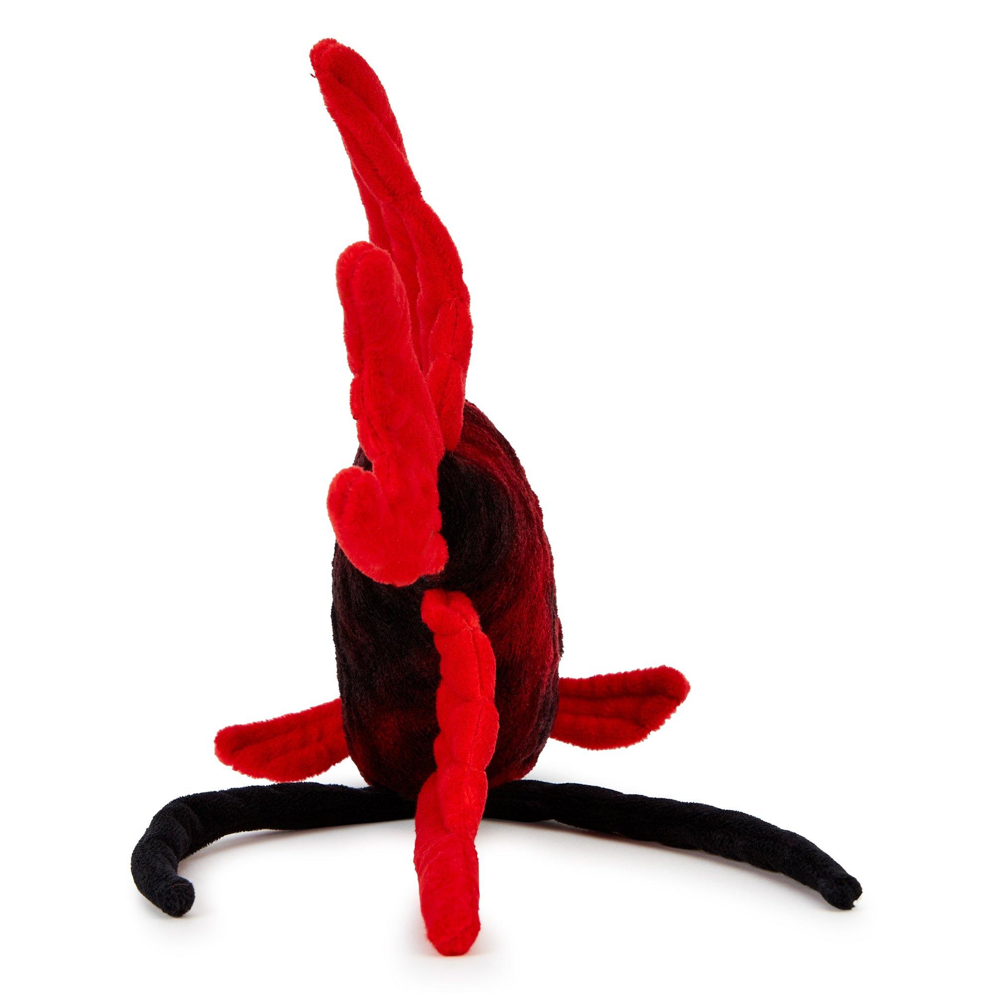 Red - Zappi Co - Zappi Co Tropical Fish Black & Red Soft Toy 27 cm - 3