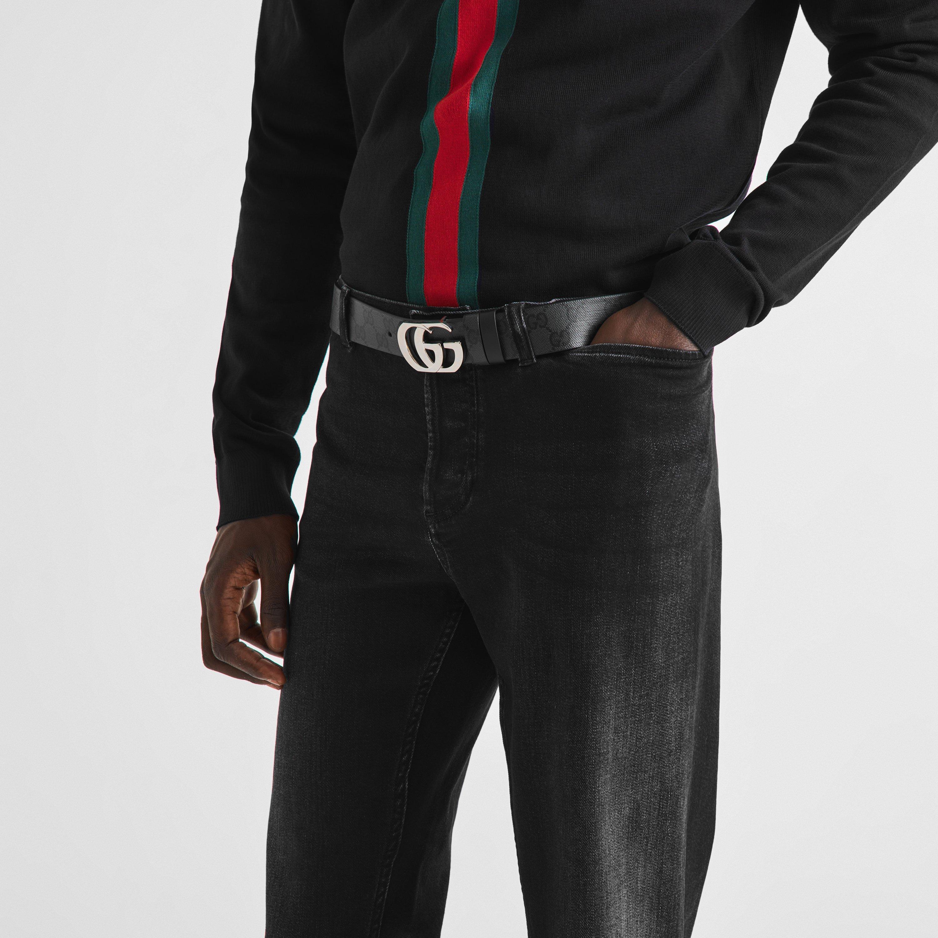 Silver/Black - Gucci - Gucci Marmont Belt Sn64 - 3