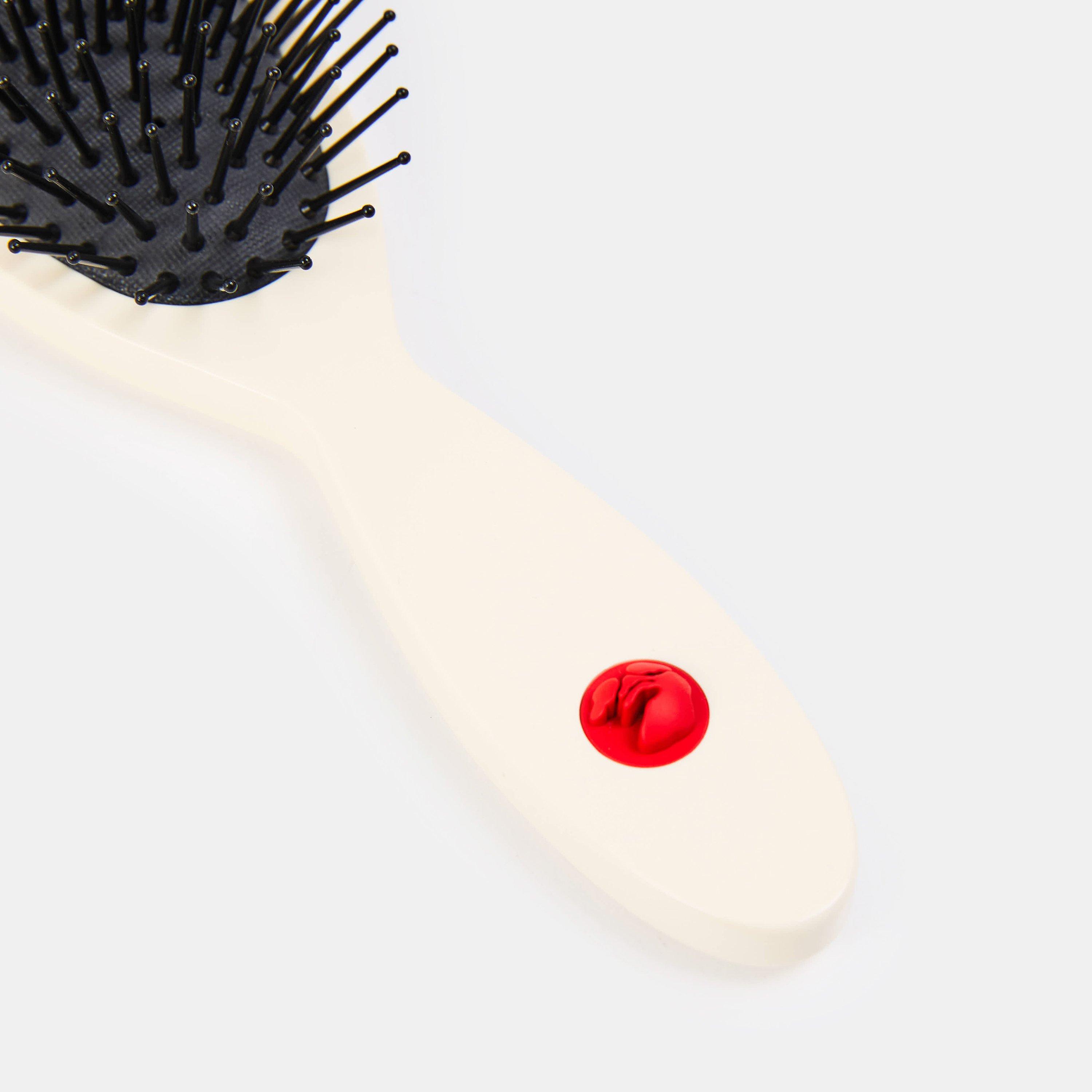 Creme/Red - Off White - Unisex Hair Brushes - 2