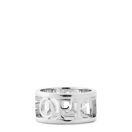 Off White Lettering Embellished Ring