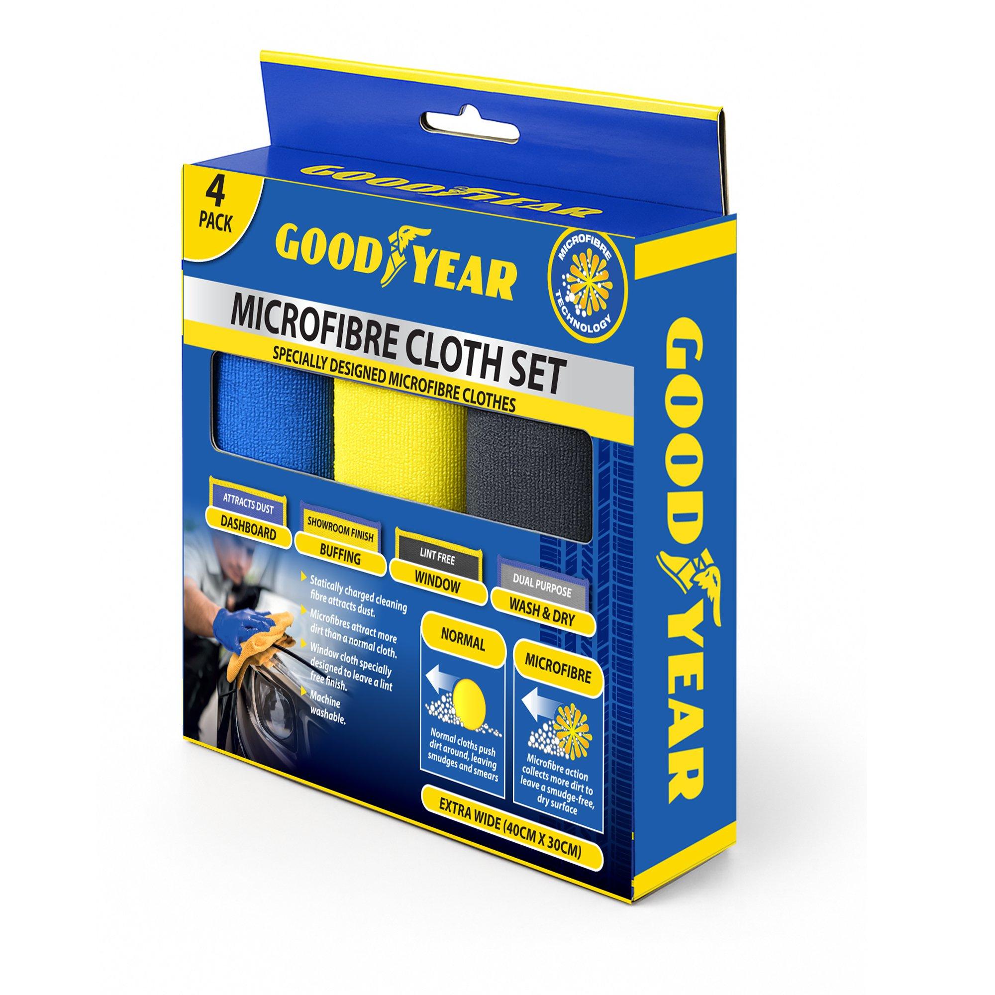 Multi - Goodyear - Goodyear 4 Piece Microfibre Cloth Set - 1
