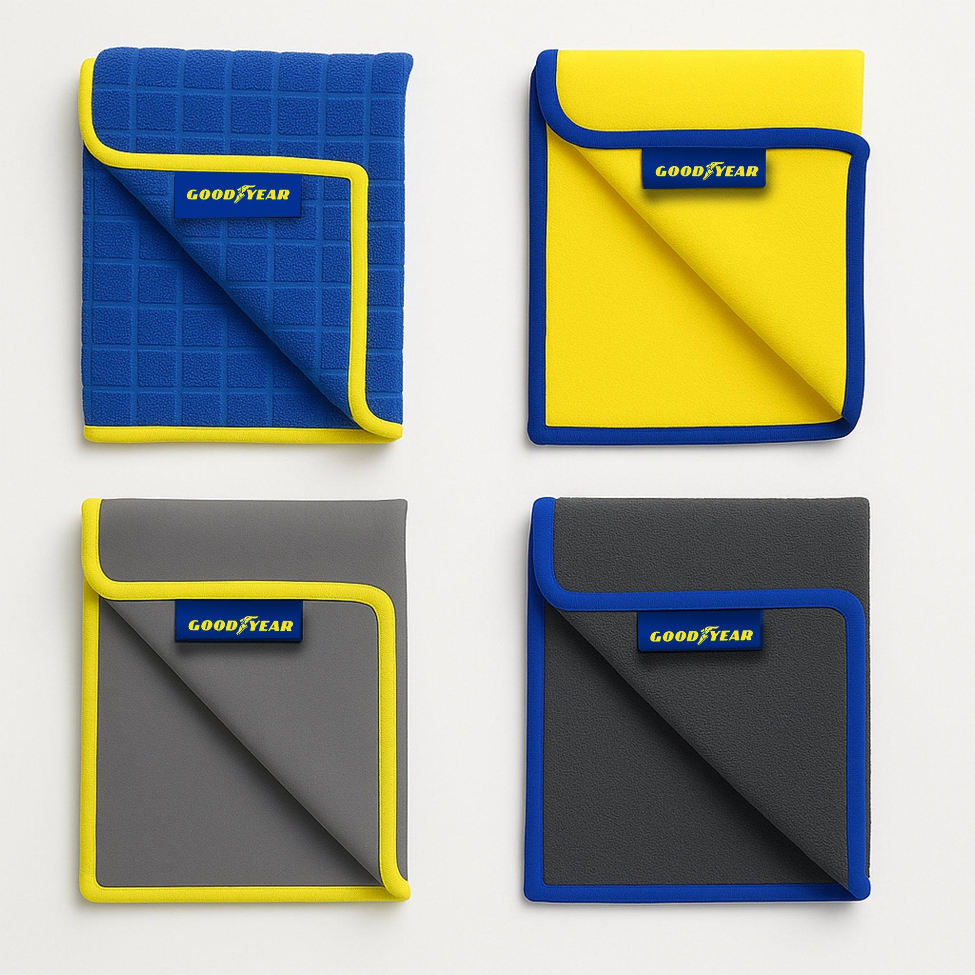 Multi - Goodyear - Goodyear 4 Piece Microfibre Cloth Set - 3