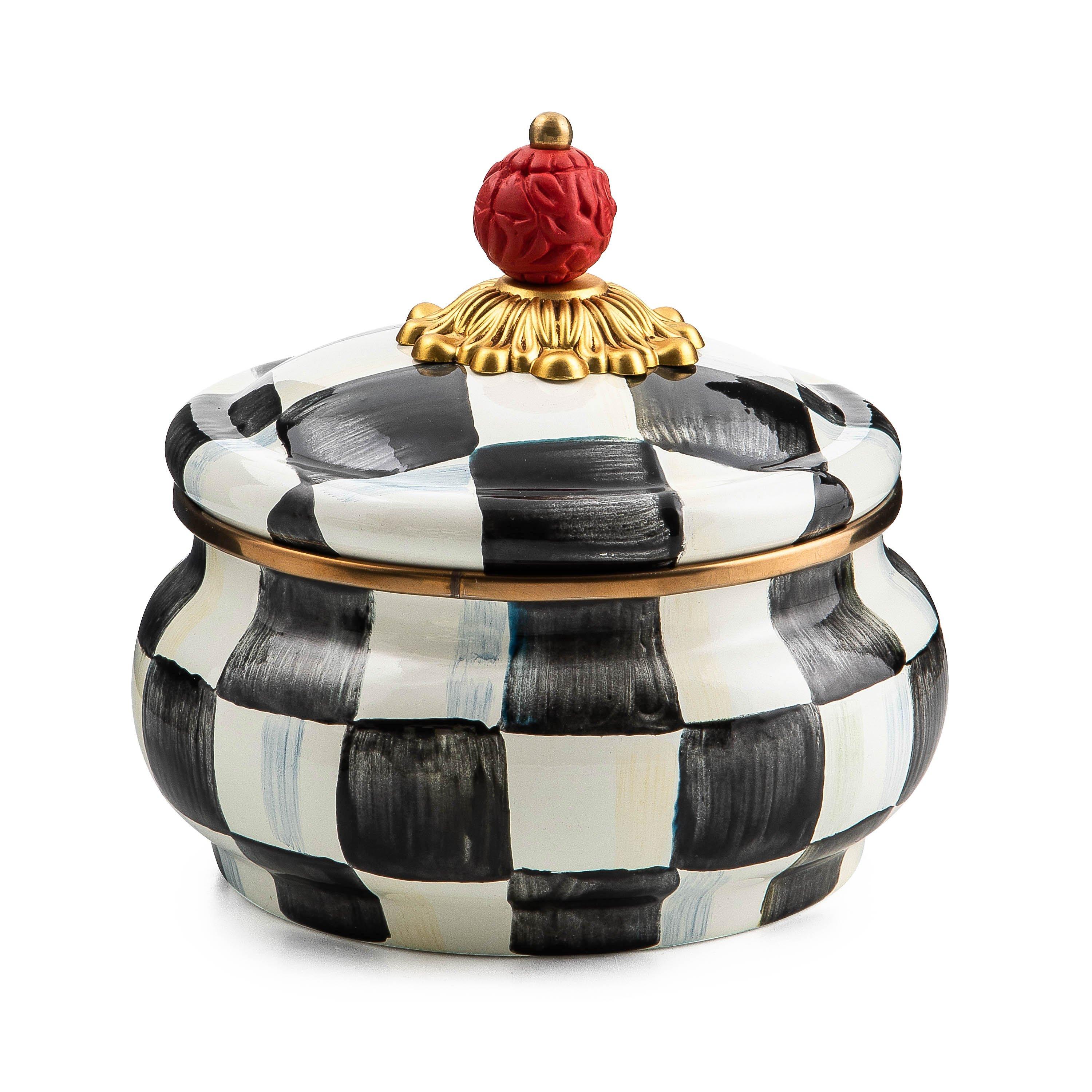 Courtly Check - MacKenzie-Childs - MacKenzi Squashed Pot 00