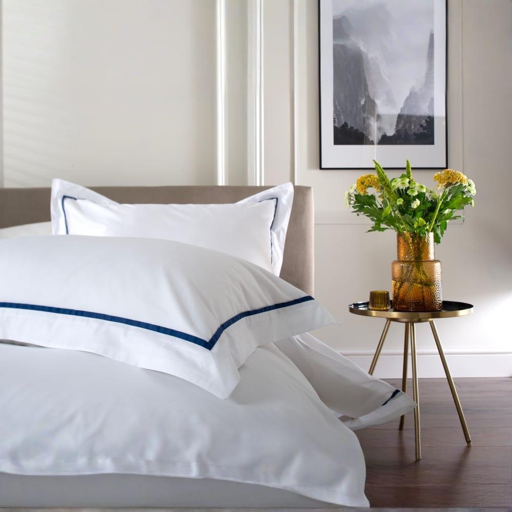 Blue - The Lyndon Company - Hampstead Percale Cotton Duvet Set - 4