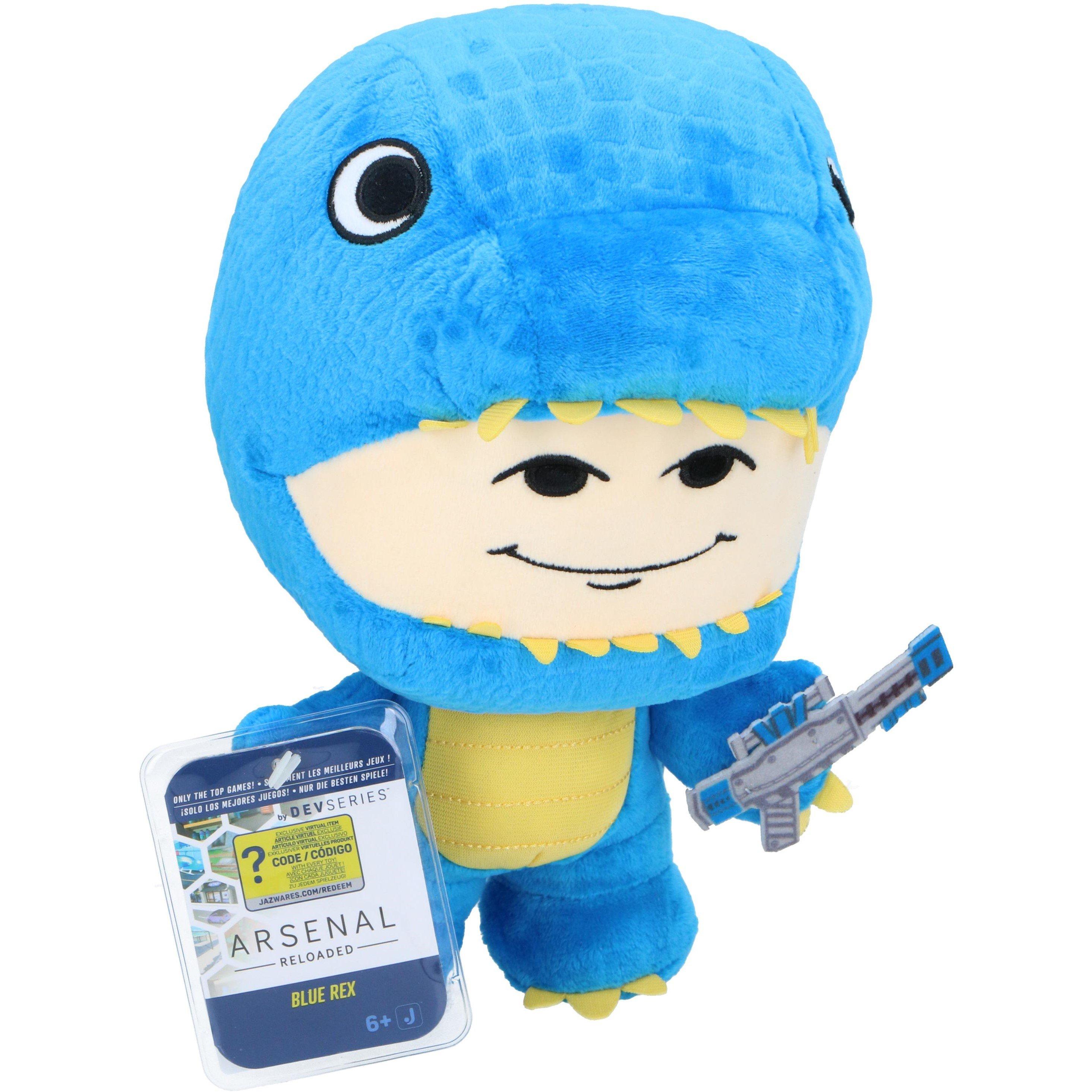20cm - Edco - Blue Rex Plush Toy - 1