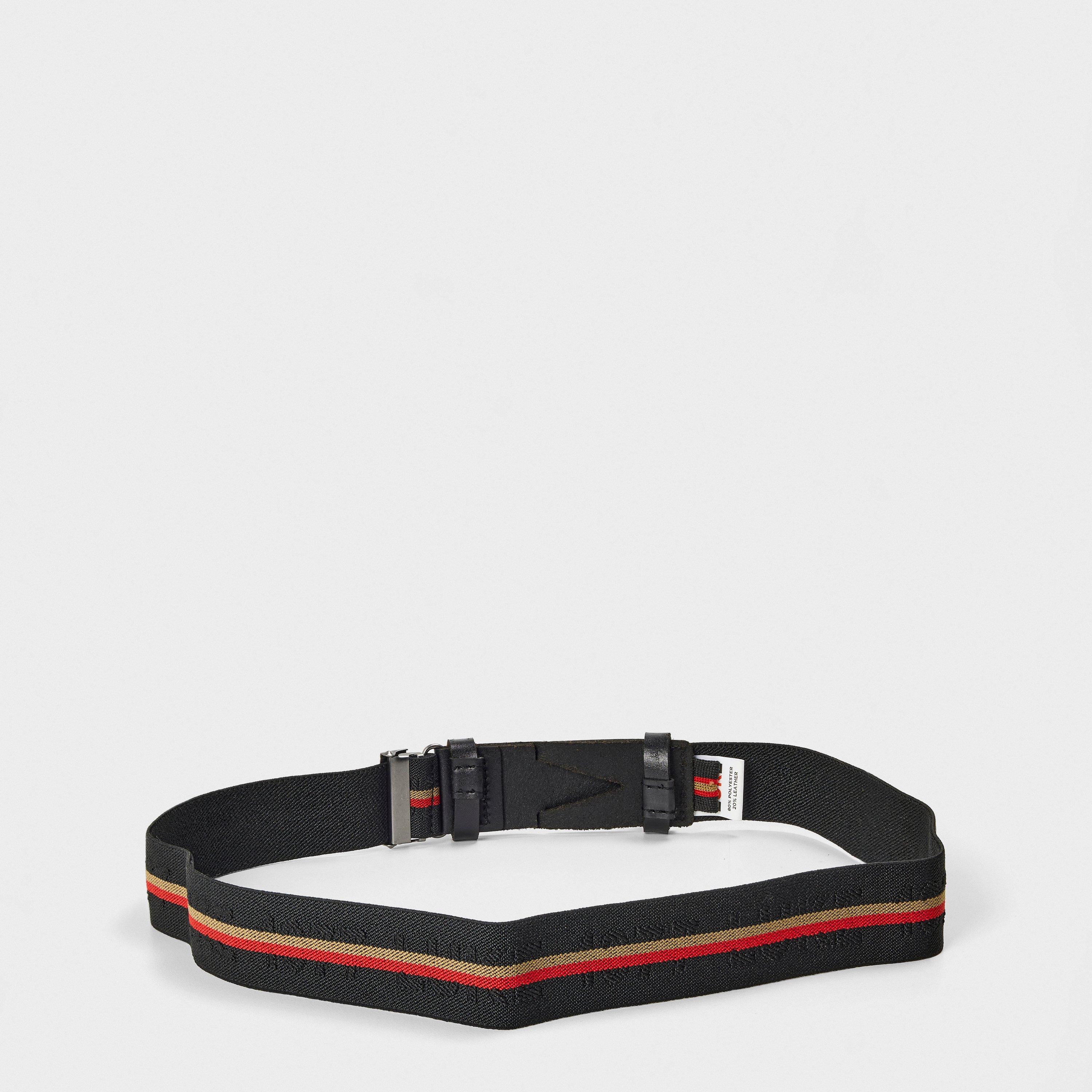 Black - Luke - Woven Fabric Belt - 2