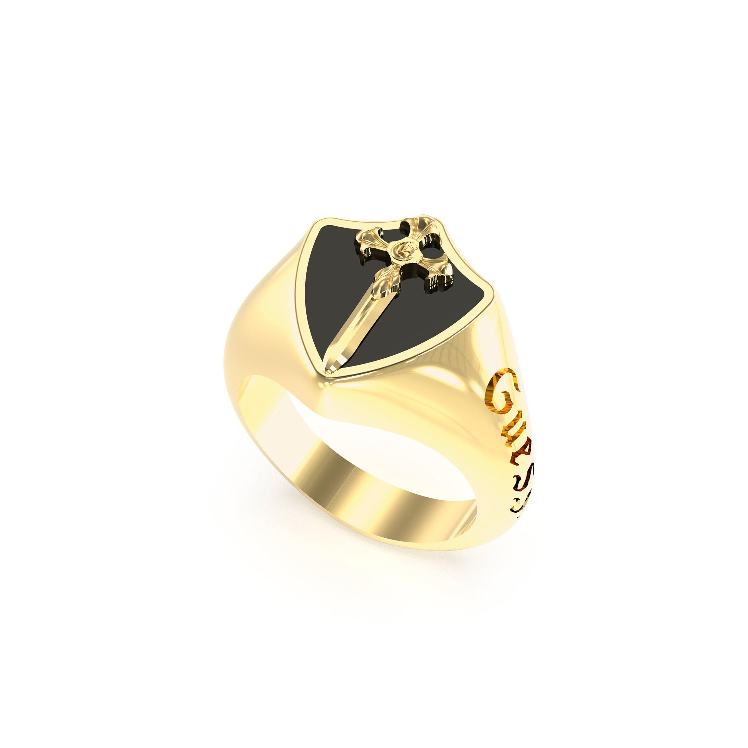 Guess Men's South Alameda Signet Ring - Metallics