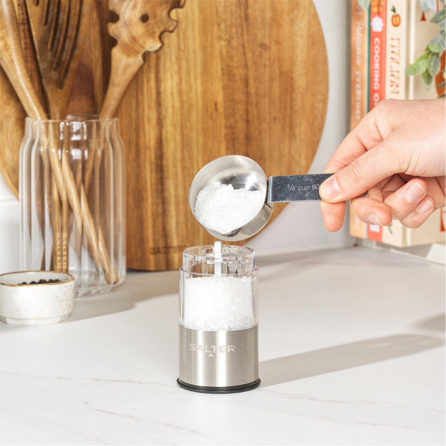 Silver - Salter - Electric Salt & Pepper Mills - Stainless Steel - 4